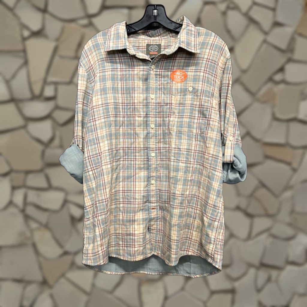 VINTAGE NWT St. Johns Bay Button-Up Long Sleeve Flannel Shirt L Multicolor Men