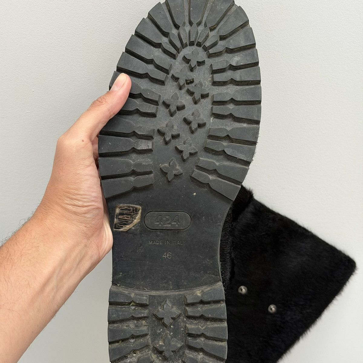 424 424 Dragonrider Pony Hair Black Boots (EU46) Size US 13 / EU 46 - 11 Thumbnail