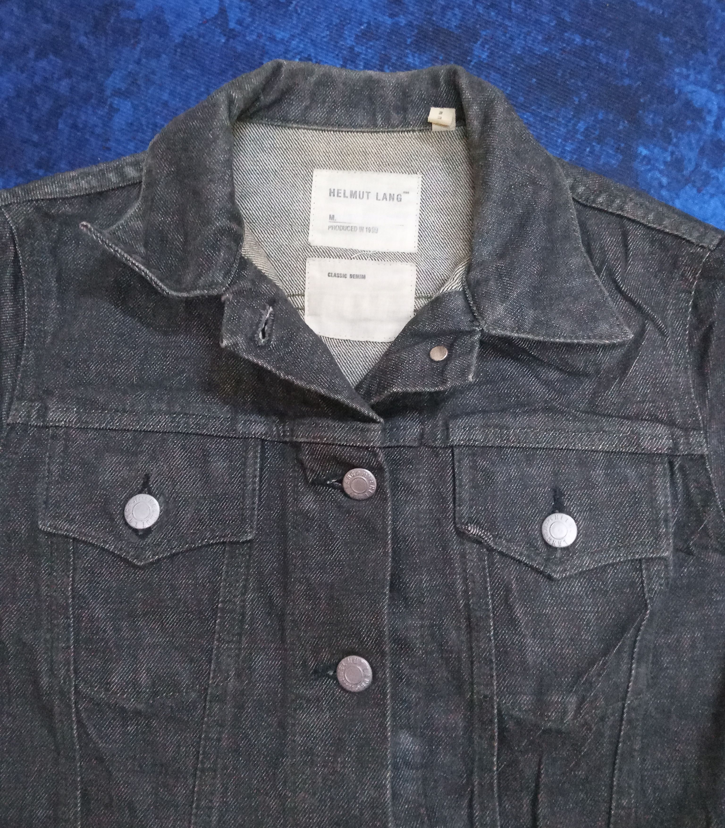 Helmut Lang Helmut Lang Vintage Dark Gray Denim Jacket Size US M / EU 48-50 / 2 - 8 Thumbnail