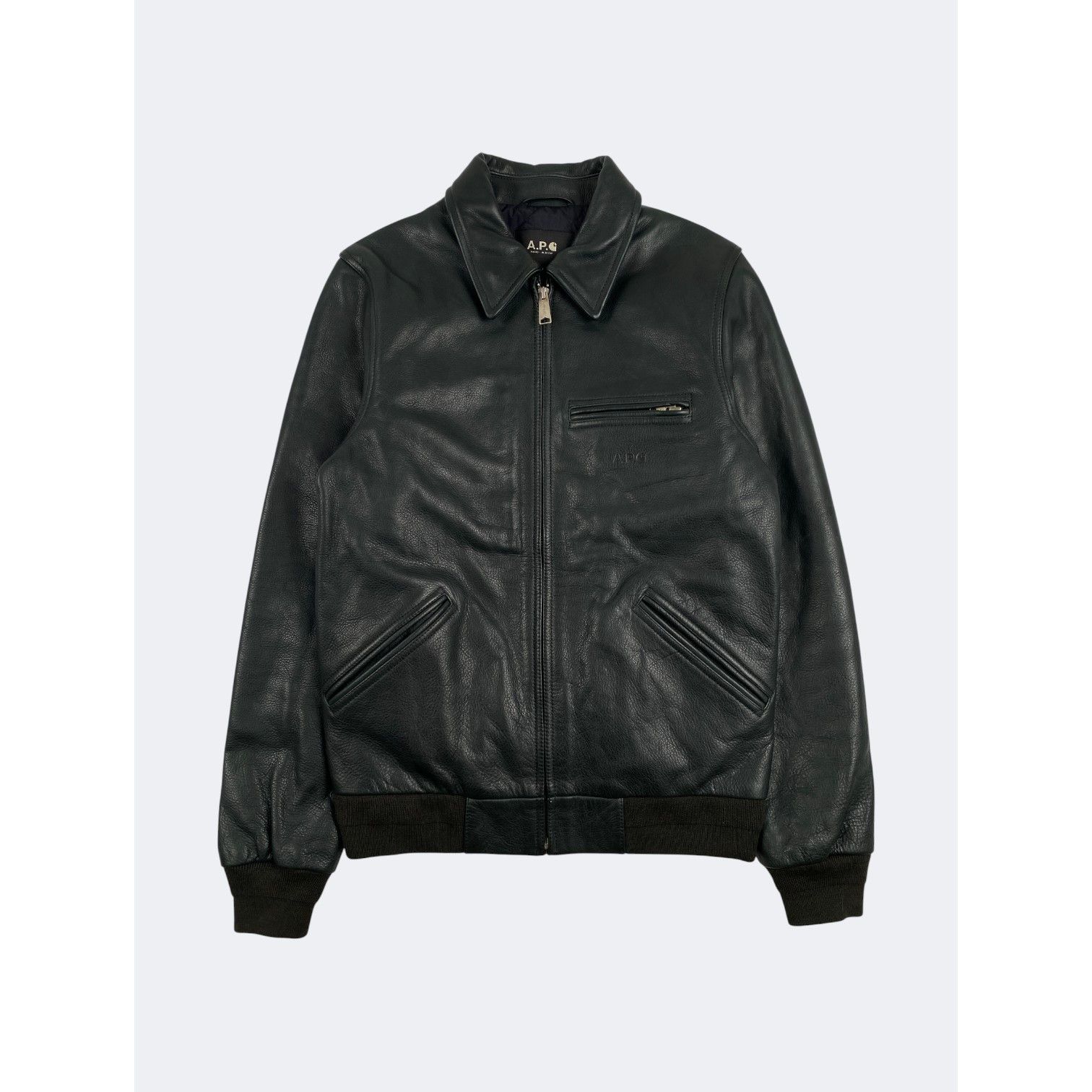 A.P.C. × Carhartt A.P.C. x Carhartt Detroit Leather Jacket | Grailed