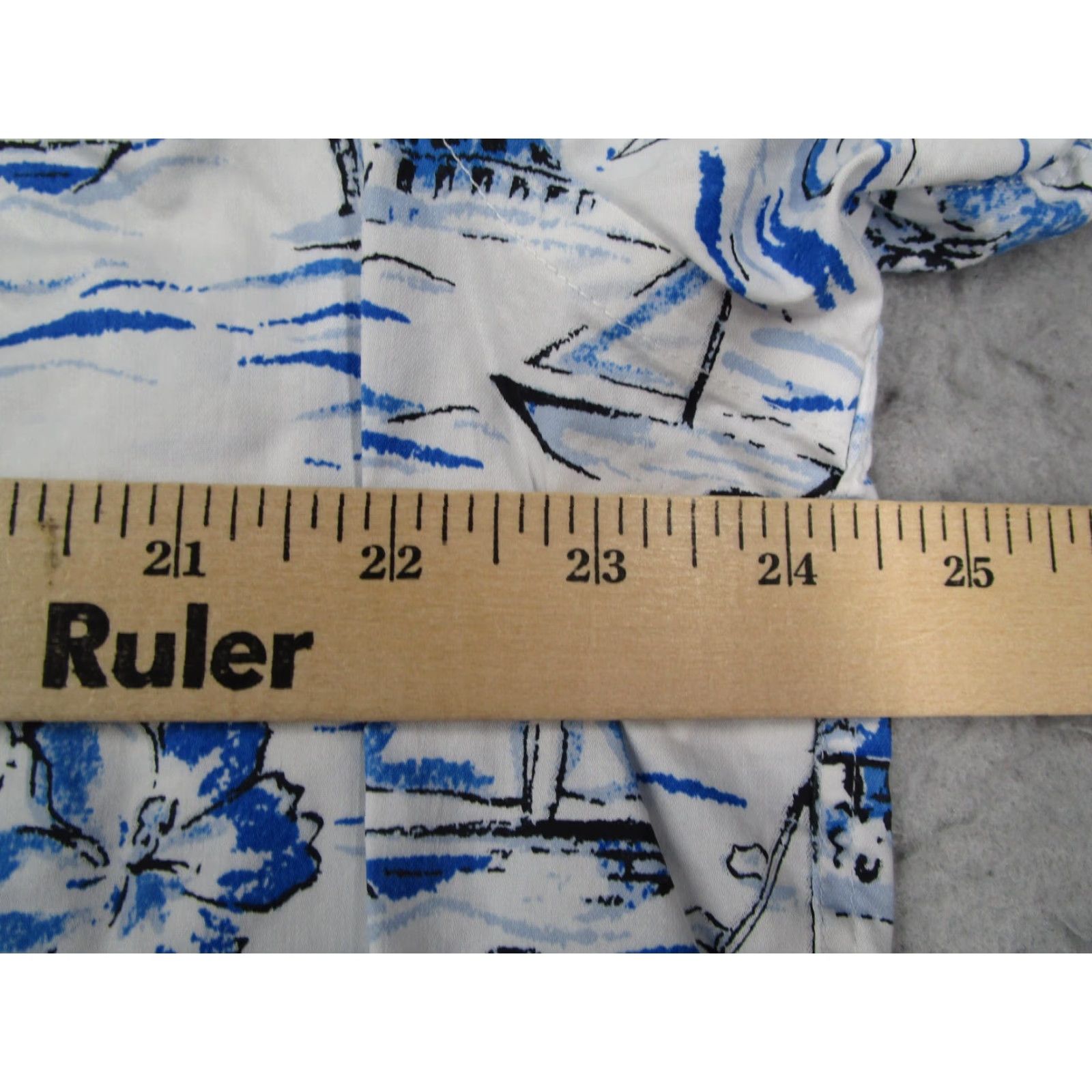 Hart Schaffner Marx Hart Schaffner Marx Shirt Mens XL White Blue Nautical Hawaiian Aloha Button Up Size US XL / EU 56 / 4 - 6 Thumbnail