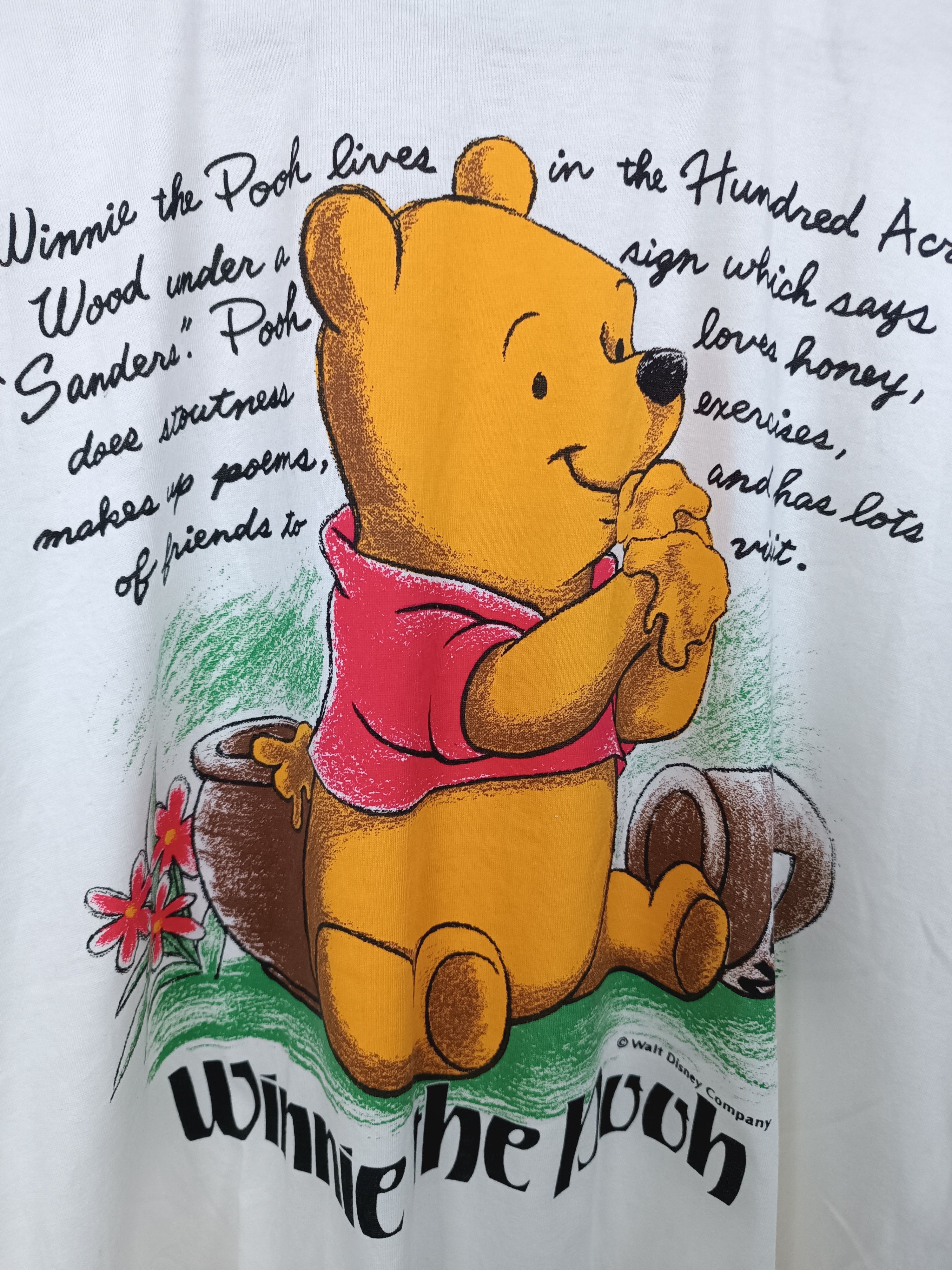Disney VINTAGE 90'S WINNIE THE POOH STORY OVERPRINT mickey stitch Size US M / EU 48-50 / 2 - 10 Thumbnail
