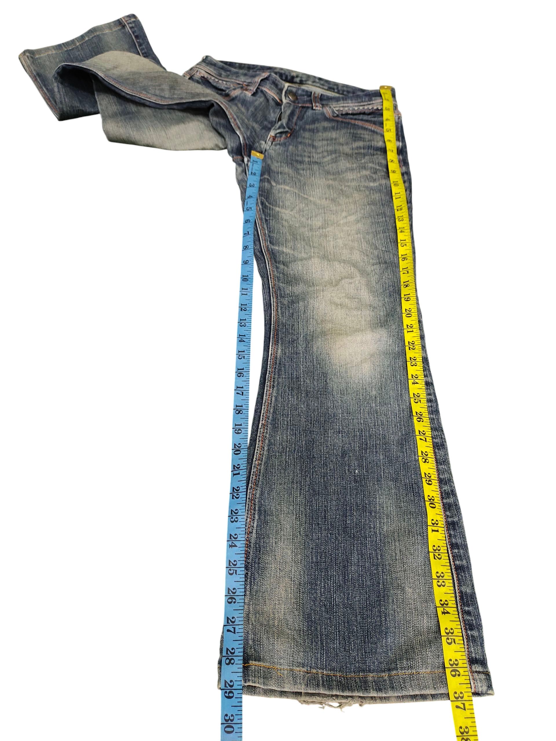 Le Grande Bleu (L.G.B.) Flare Jeans brappers Clawmark Faded Bootcut Low Rise Size US 29 - 16 Thumbnail