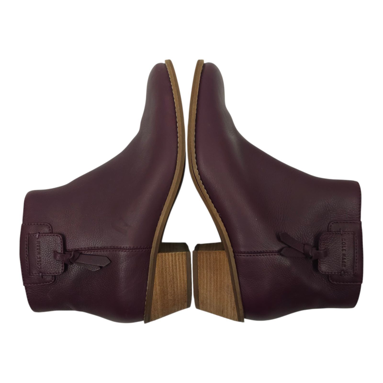 Cole Haan Cole Haan Joanna Bootie Size 8 Wine Leather Burgundy Size US 8 / IT 38 - 9 Thumbnail