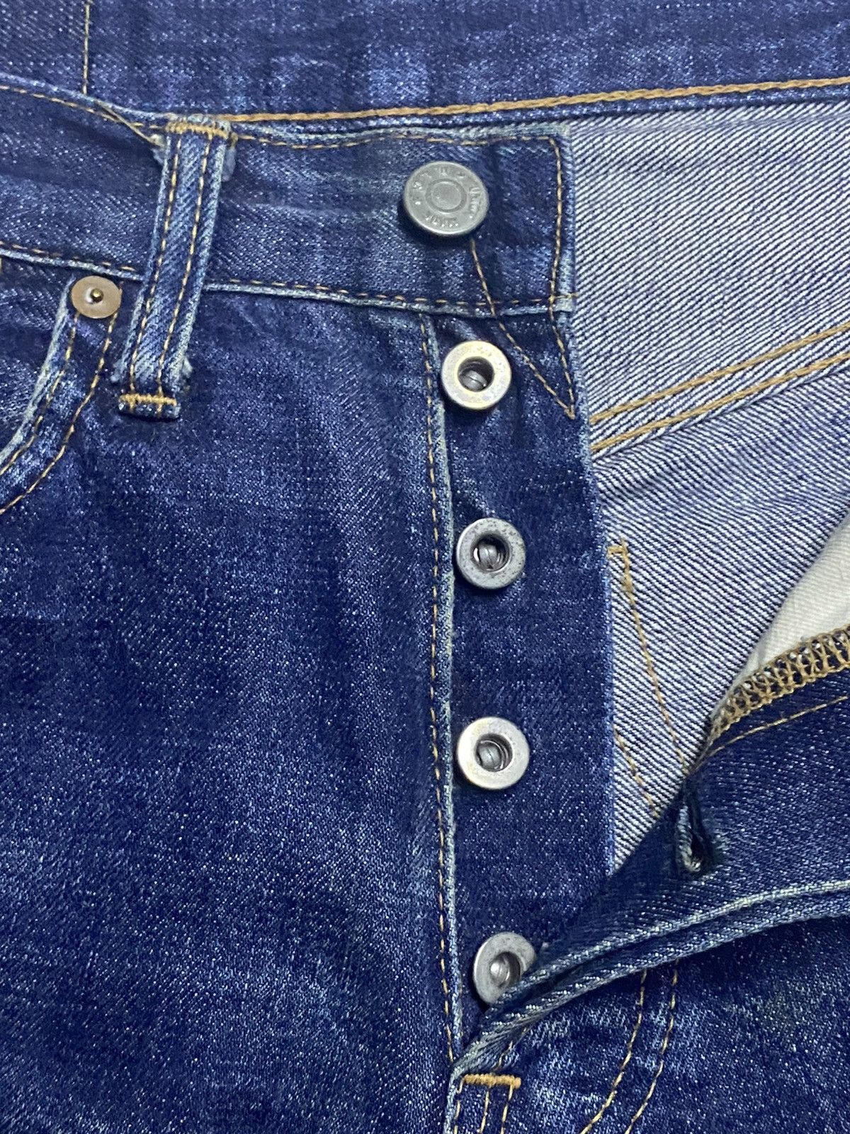 Japanese Brand Vintage Orange Helmet Dic Union Made Selvedge Jeans Size US 26 / EU 42 - 12 Thumbnail