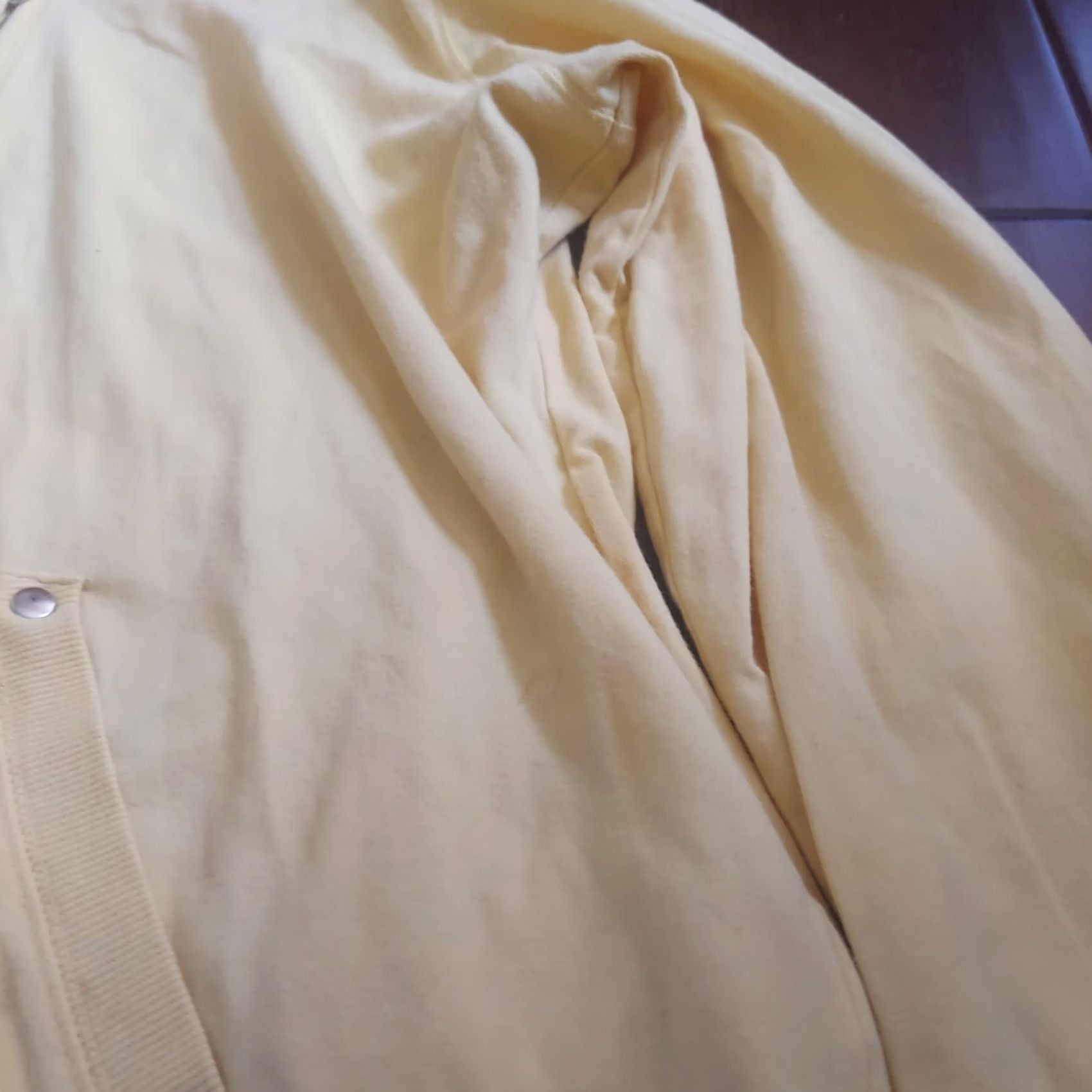 Vintage Style&co. Women's Yellow Full Zip Hooded Pockets Jacket Shirt Size L / US 10 / IT 46 - 7 Thumbnail