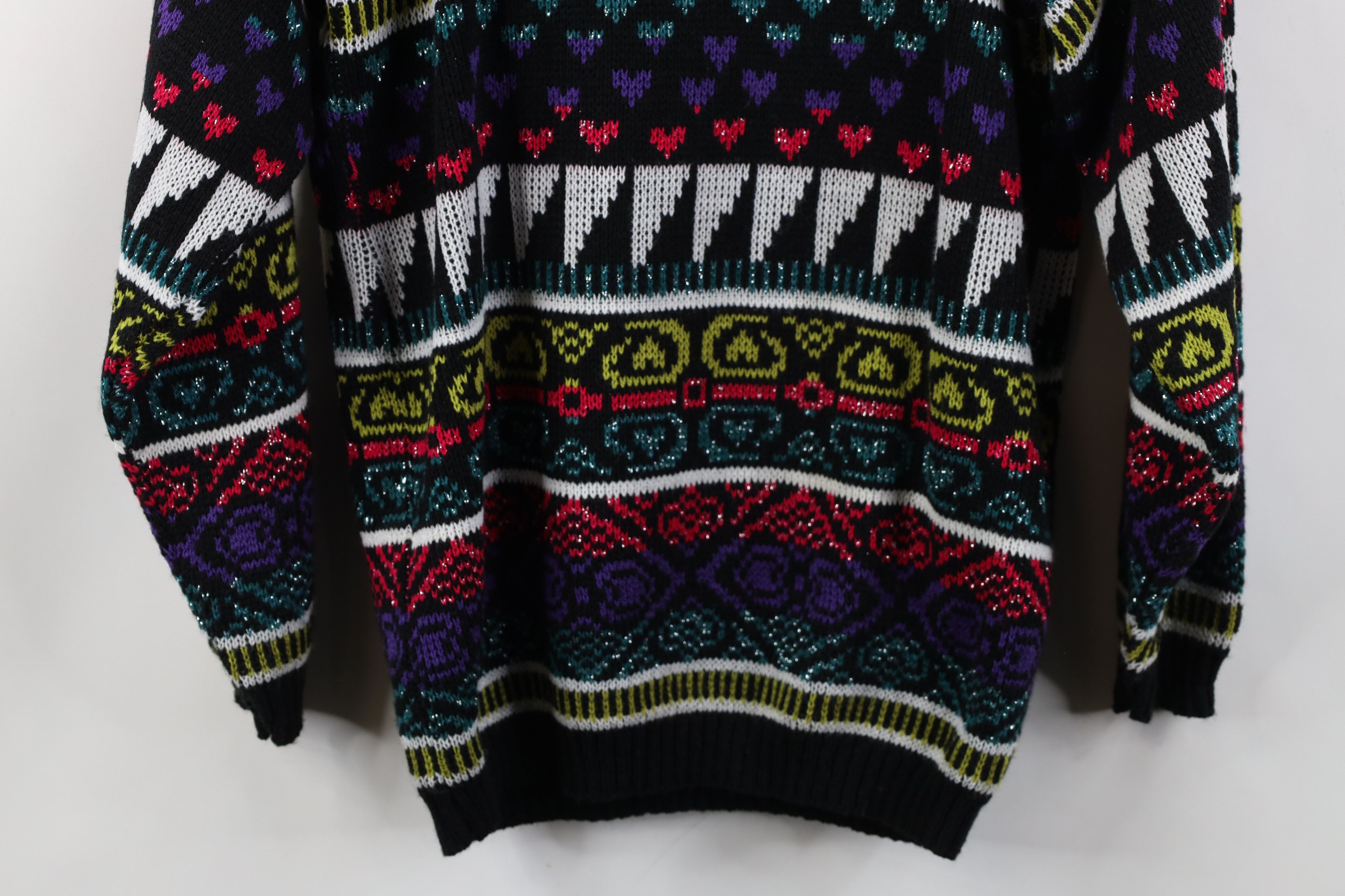 Vintage Vintage 90s Fairy Kei Kawaii Heart Mock Neck Sweater Size M / US 6-8 / IT 42-44 - 12 Thumbnail