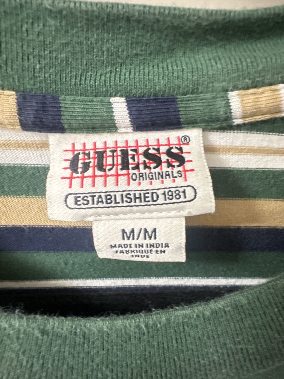 Guess Guess Originals Striped T-Shirt Size US M / EU 48-50 / 2 - 4 Thumbnail