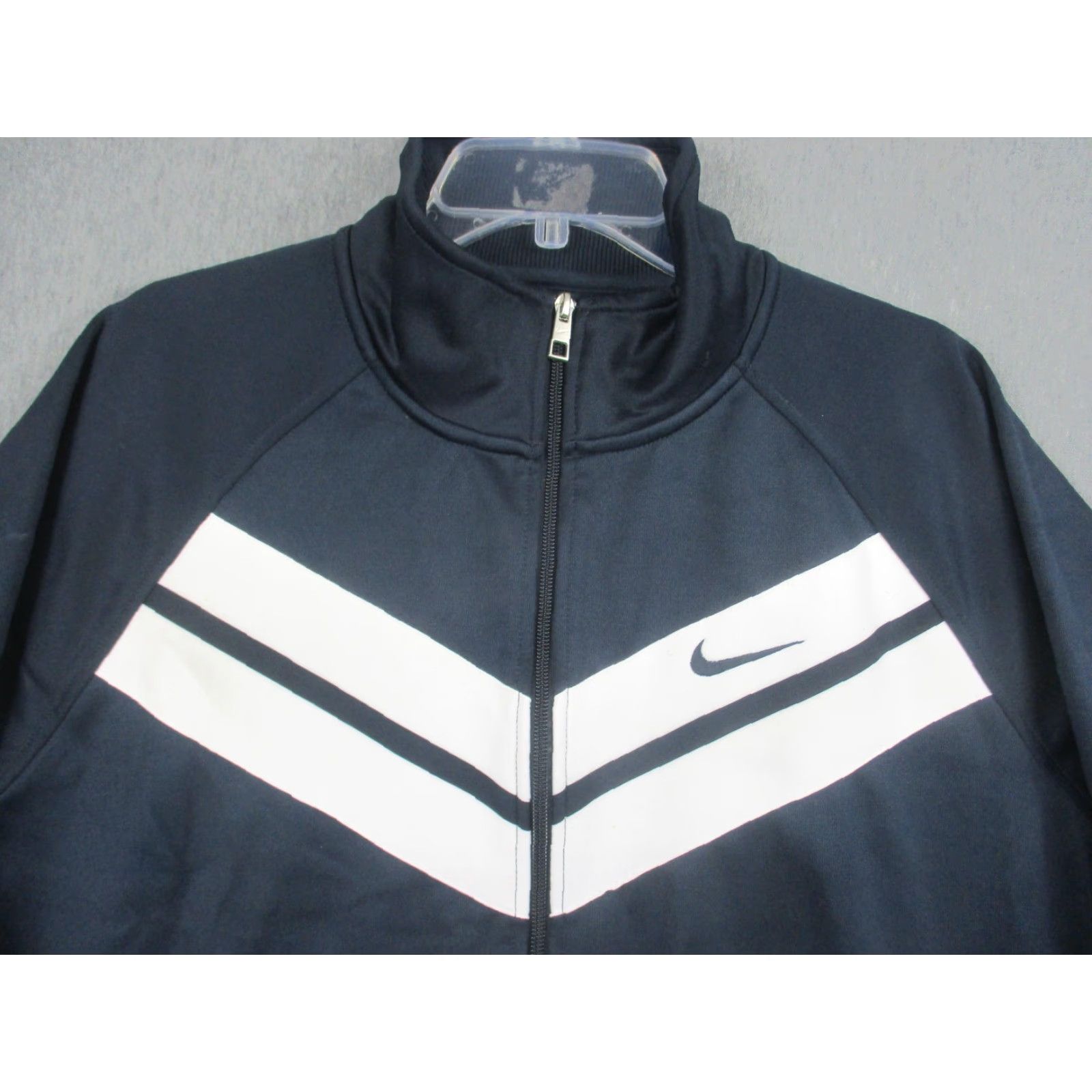 Nike Nike Jacket Mens XL Navy White Athletic Dept Track Full Zip Swoosh 532919-479 Size US XL / EU 56 / 4 - 2 Thumbnail