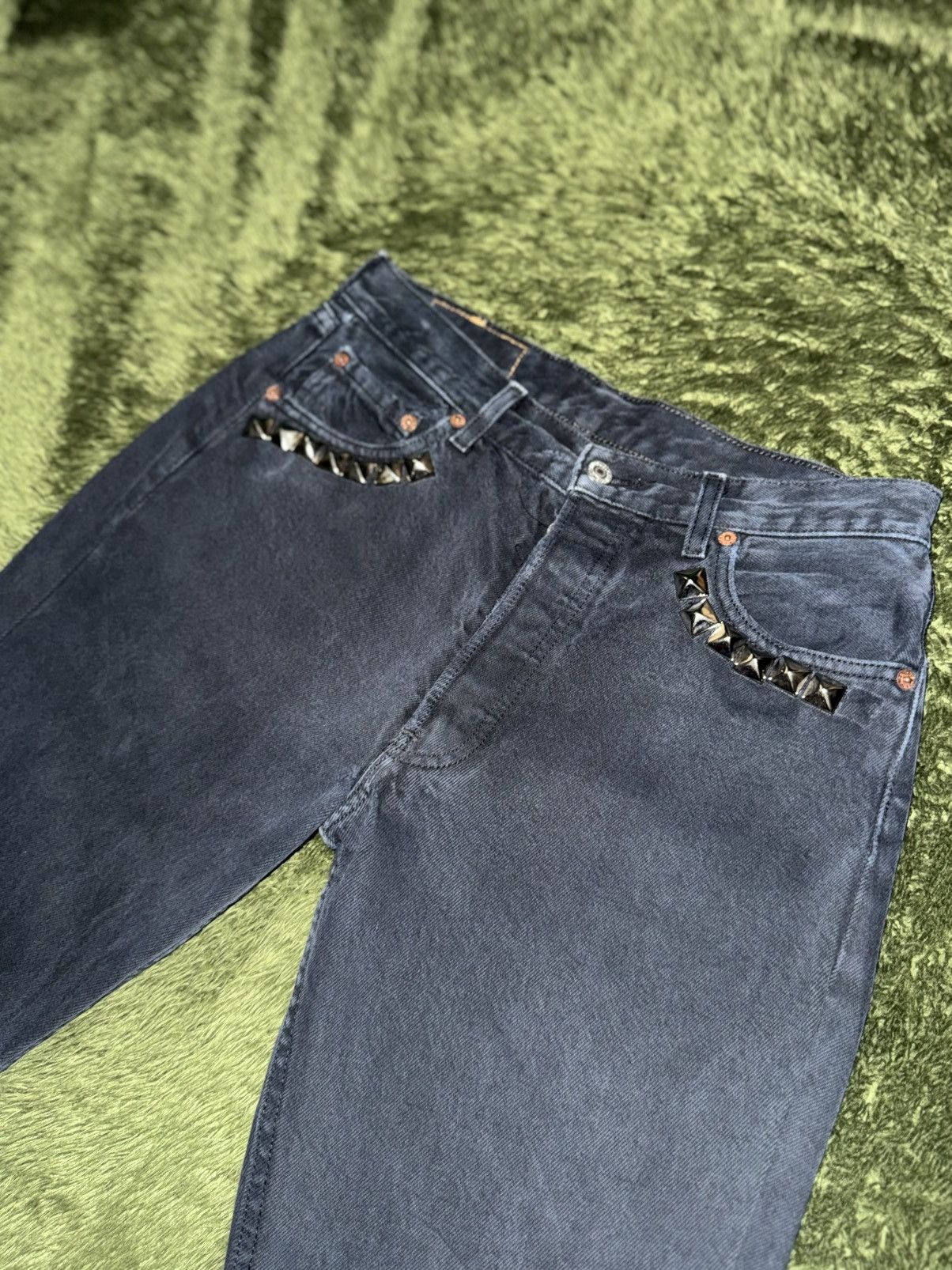 Levi's [W30/L32] Levi’s 501 Europe Custom Dyed Denim Pants Black Size US 30 / EU 46 - 2 Thumbnail