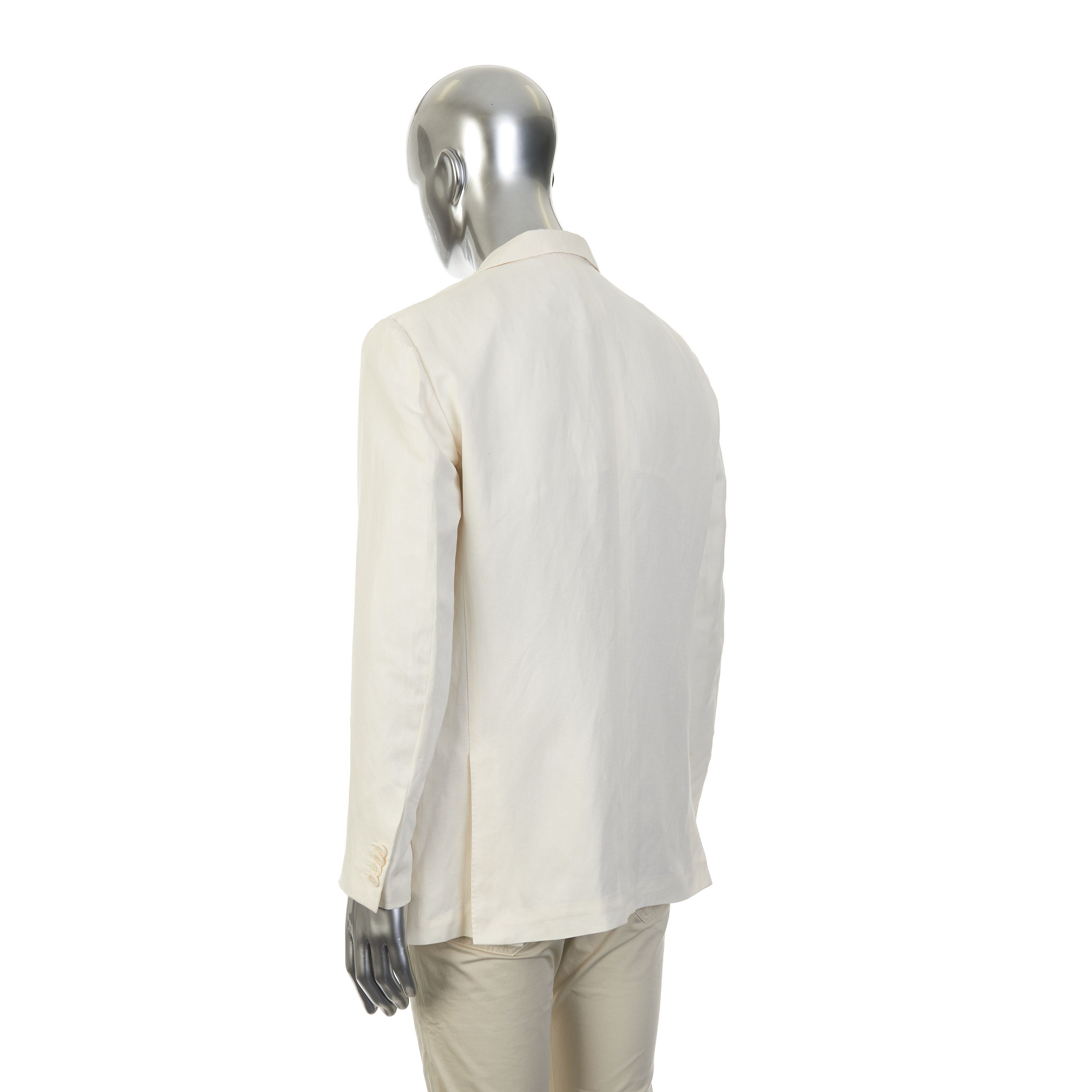 Loro Piana Double-Breasted Blazer Jacket In Silk Linen Size 40R - 5 Thumbnail