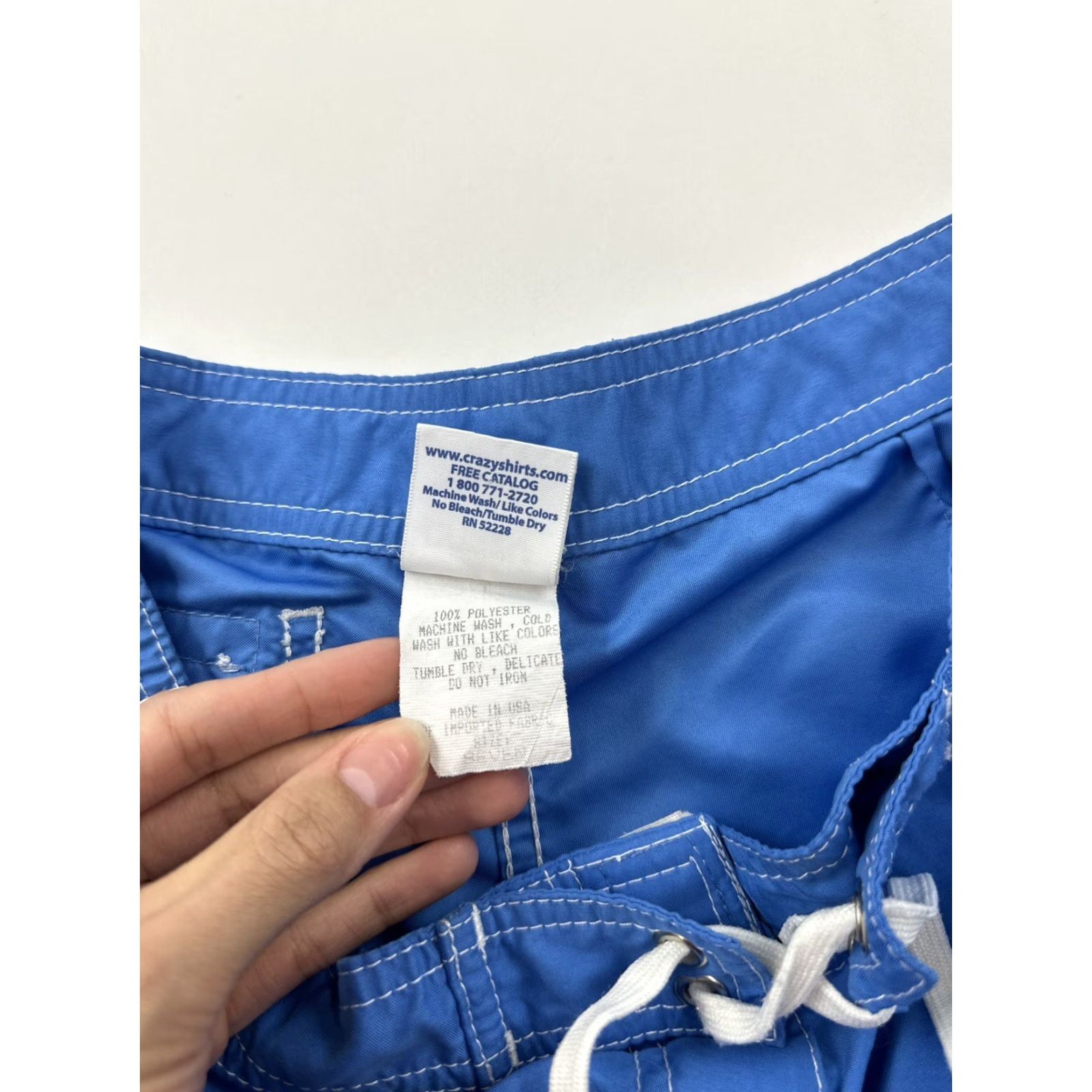 Vintage VINTAGE Crazy Shirt Boardshorts T-Shirt Juniors 7 Women Blue 90s Hawaiian Shirt Girls Size M / US 6-8 / IT 42-44 - 5 Thumbnail
