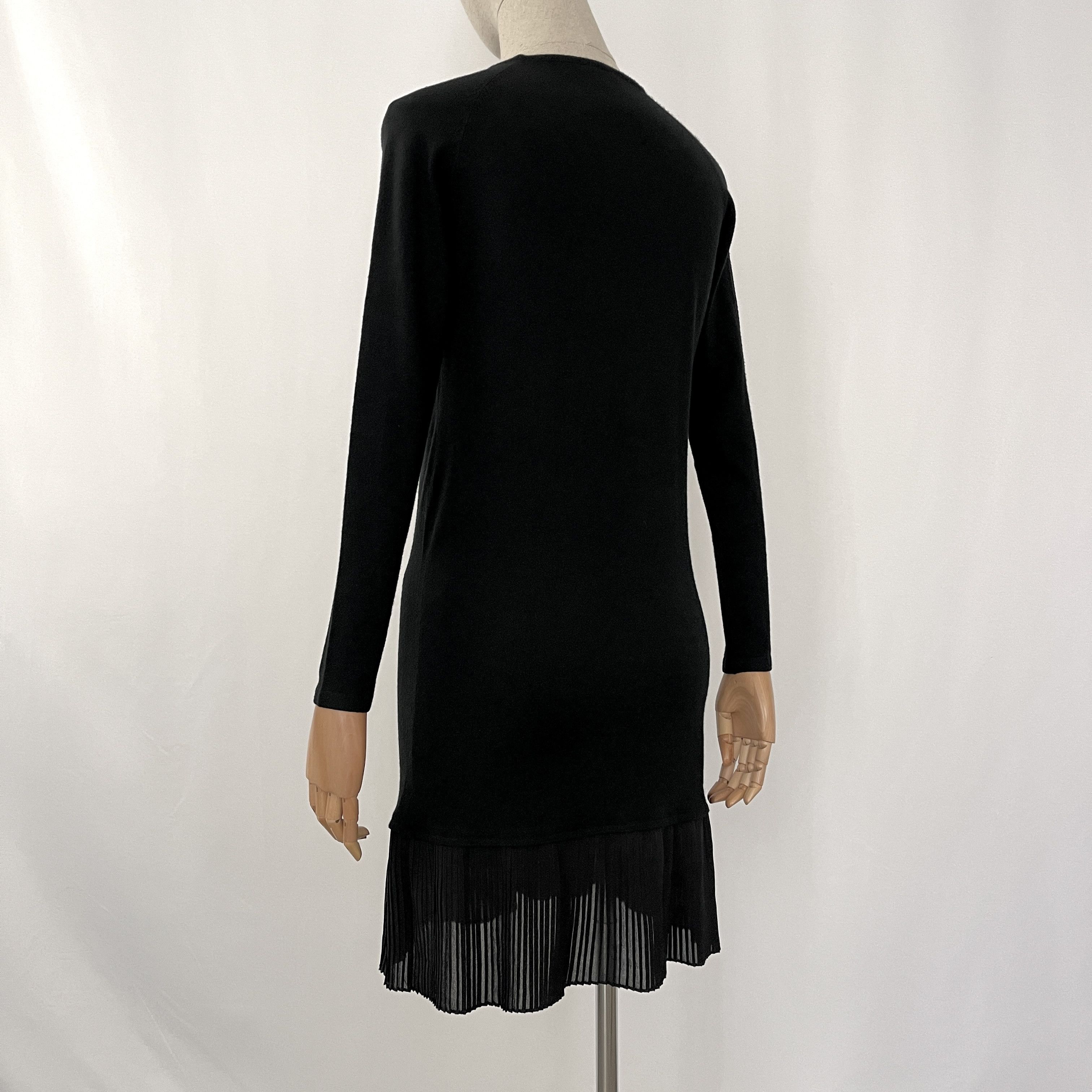 Ann Demeulemeester ANN DEMEULEMEESTER Black Wool and Silk Dress size 36 Size XS / US 0-2 / IT 36-38 - 3 Thumbnail