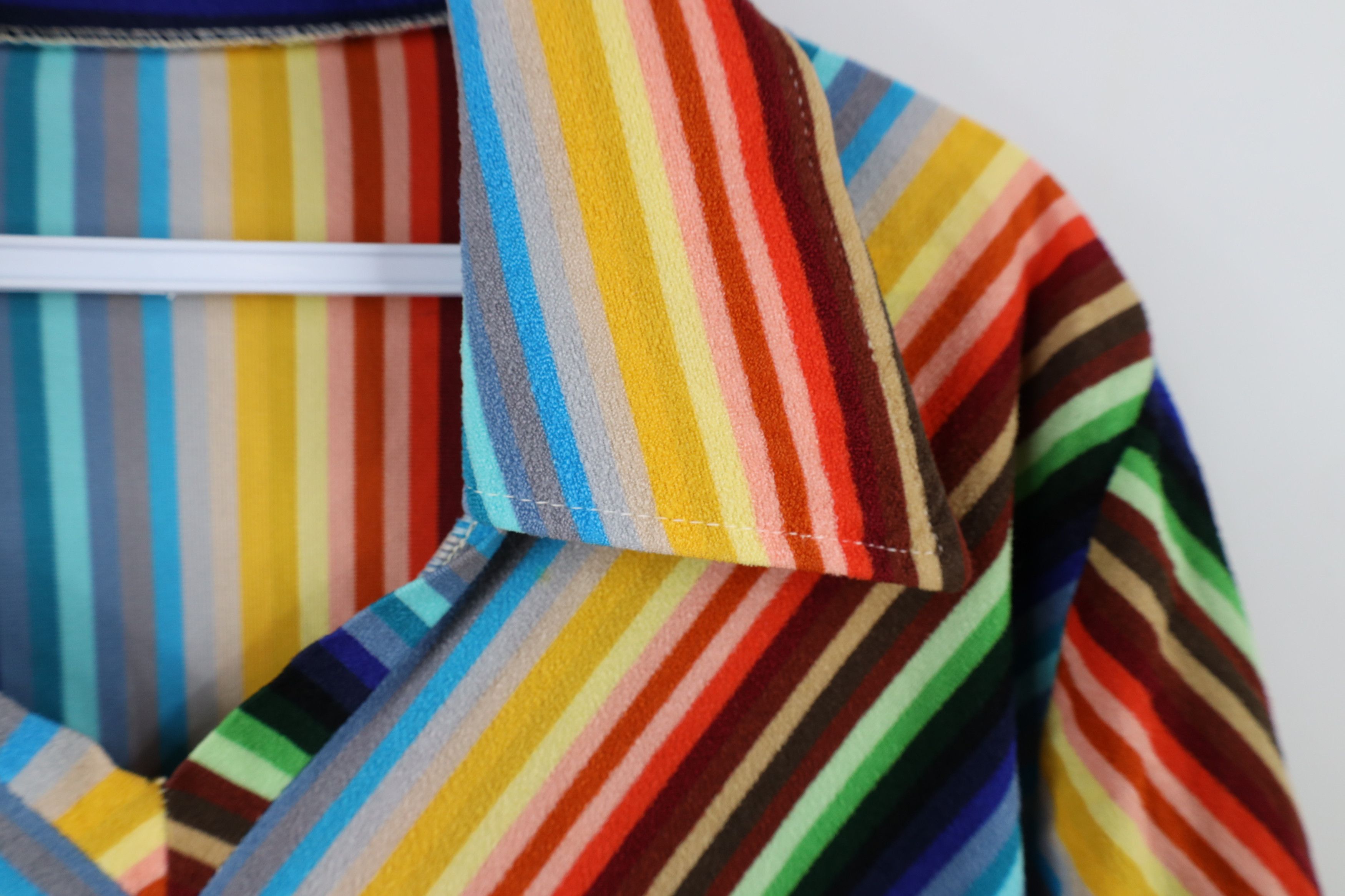 Vintage Vintage 70s Streetwear Rainbow Striped Terry Cloth Polo Size L / US 10 / IT 46 - 6 Thumbnail