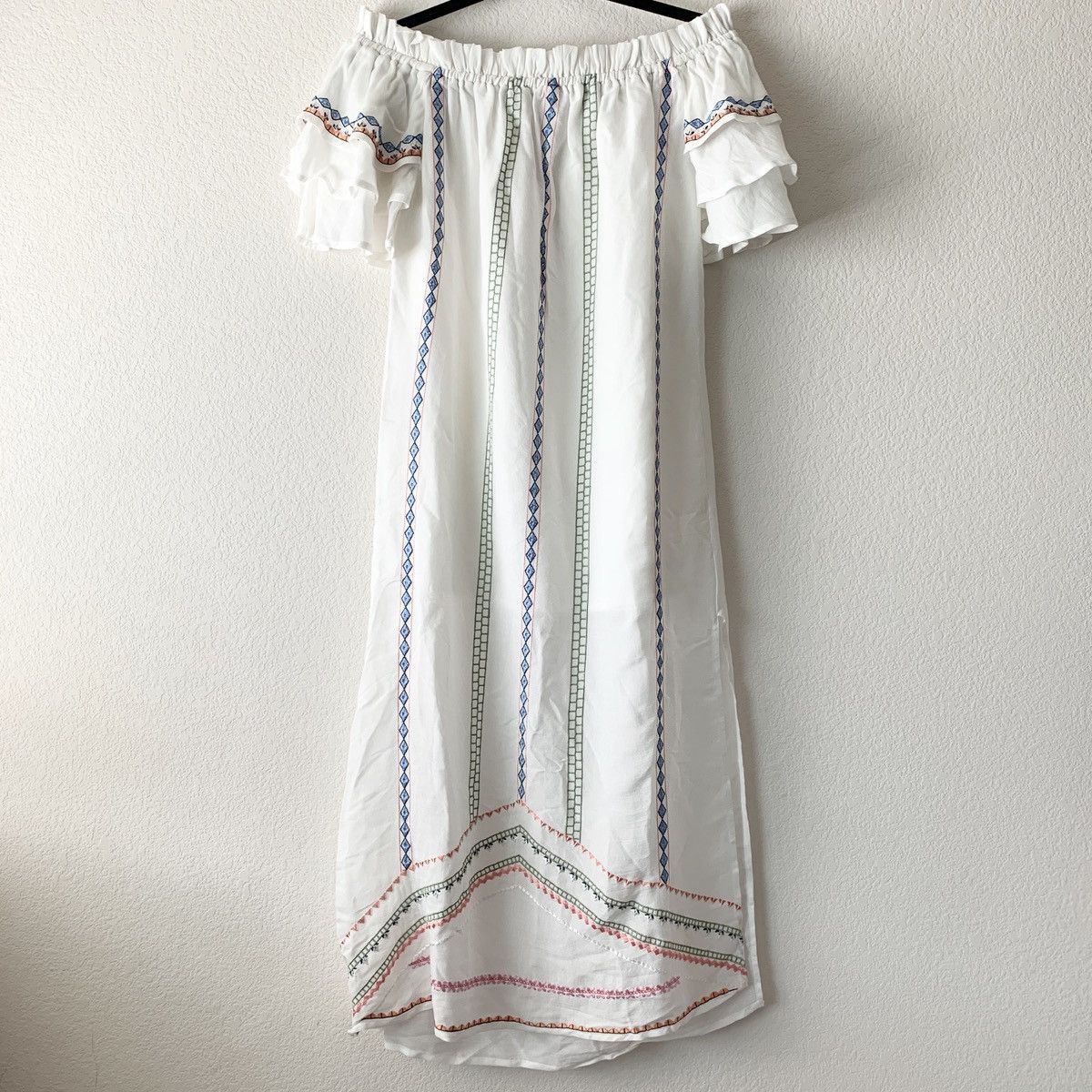 Anthropologie × Red Carter Embroidered off shoulder dress Size XS / US 0-2 / IT 36-38 - 1 Thumbnail