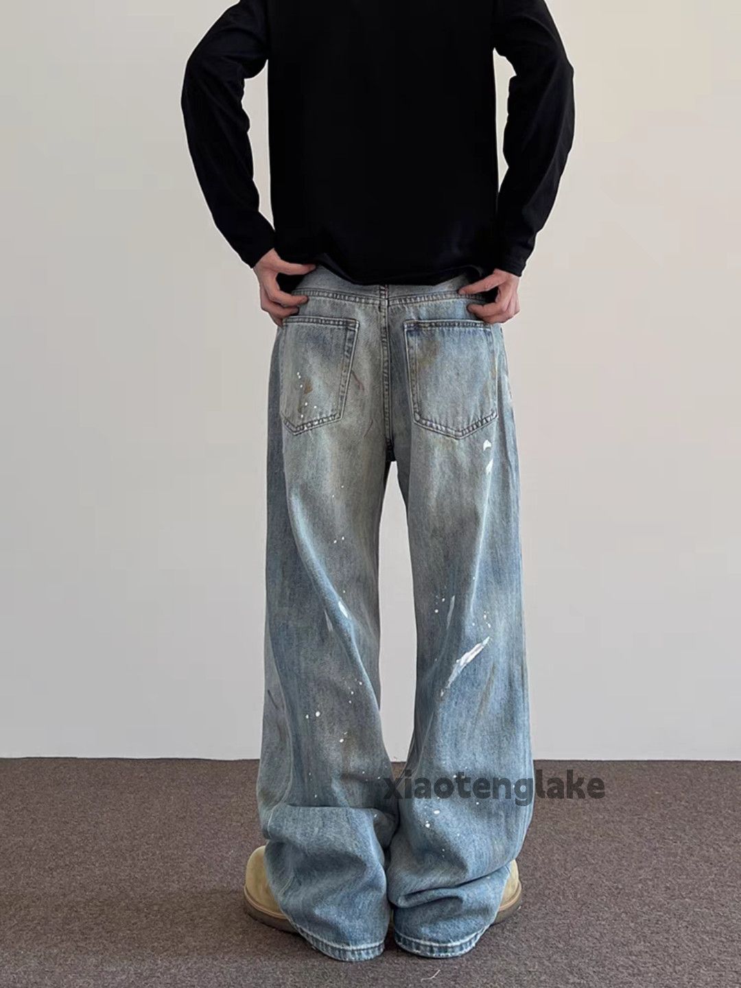 Vintage Washed faded cleanfit yuppie y2k loose hiphop jeans Size US 34 / EU 50 - 2 Thumbnail