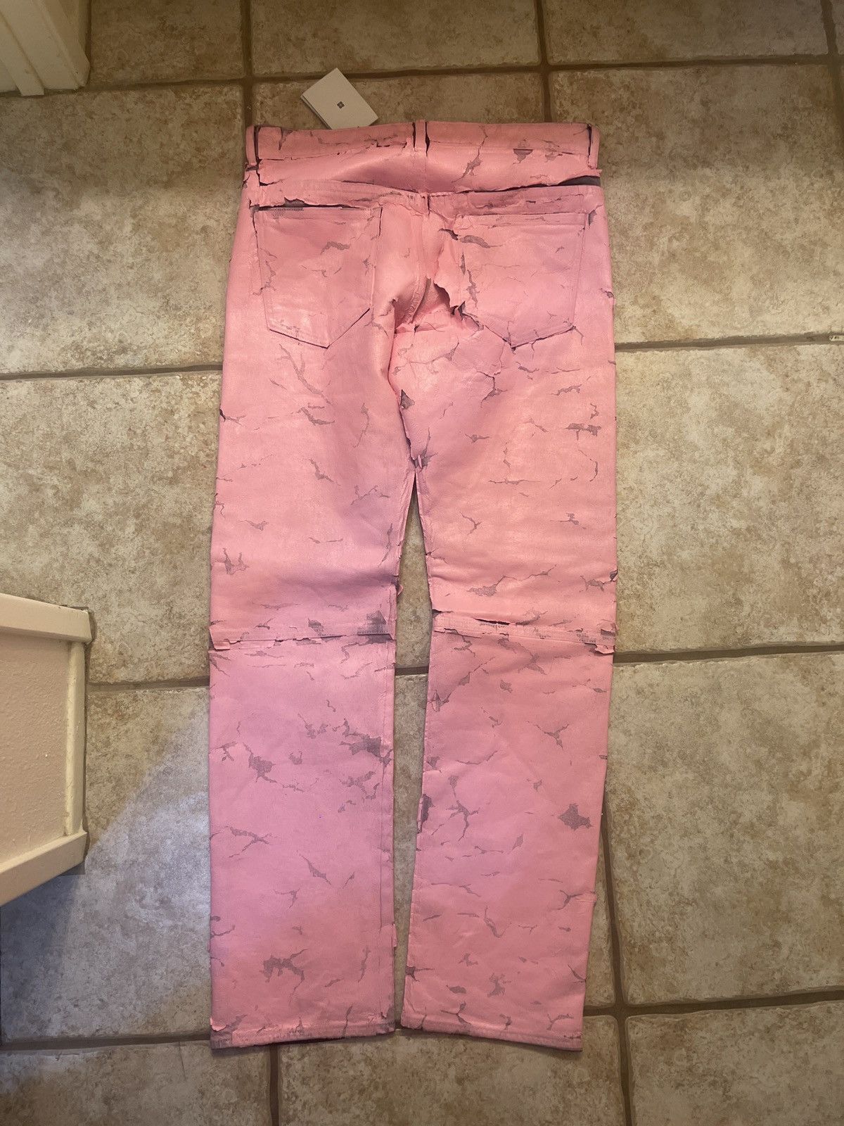 Givenchy Givenchy crackled paint thigh zip denim Size US 34 / EU 50 - 3 Thumbnail