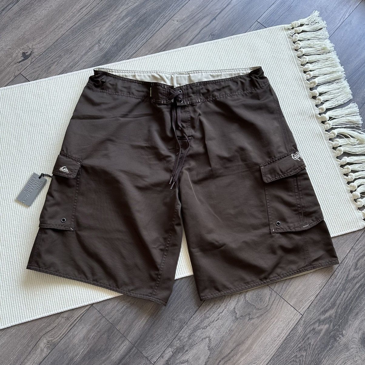 Quiksilver Vintage Quiksilver Brown Cargo Board Surf Shorts Size US 36 / EU 52 - 1 Thumbnail