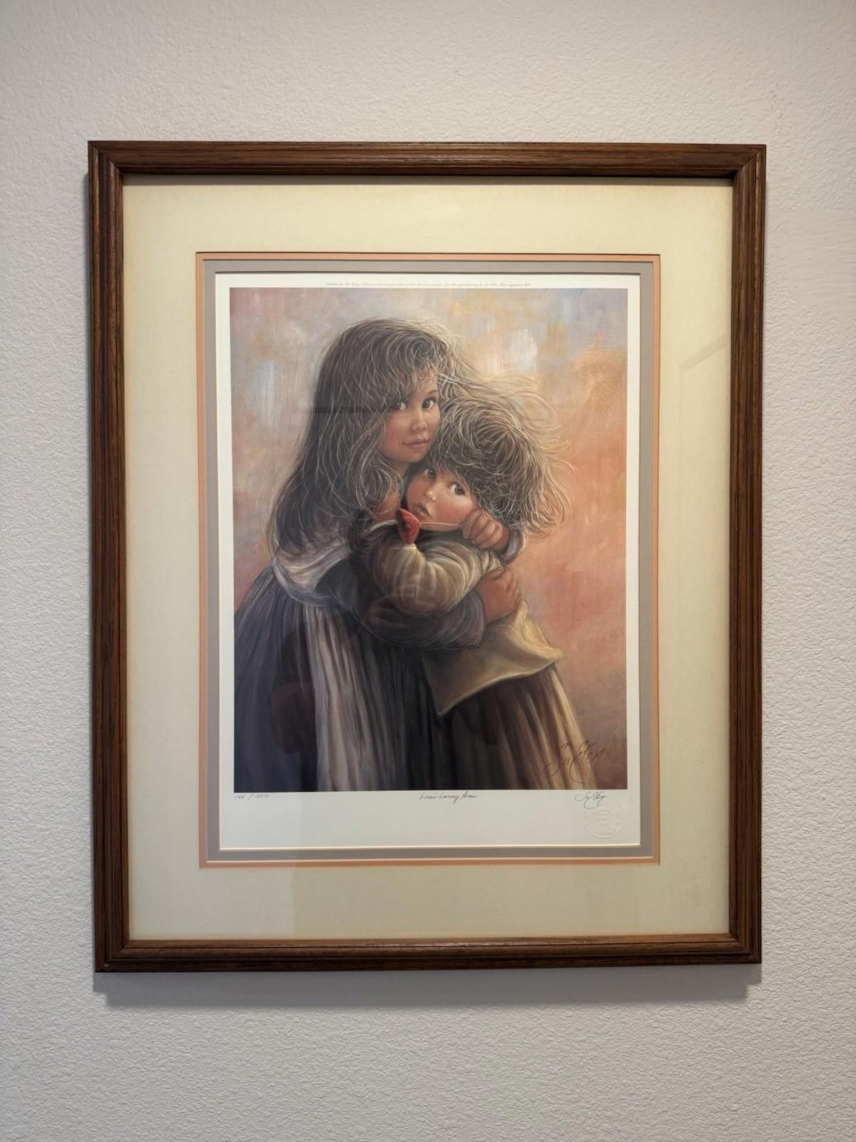 Other Sue Etem Lisa's Loving Arms Signed Lithograph 144/350 Framed Size ONE SIZE - 3 Thumbnail