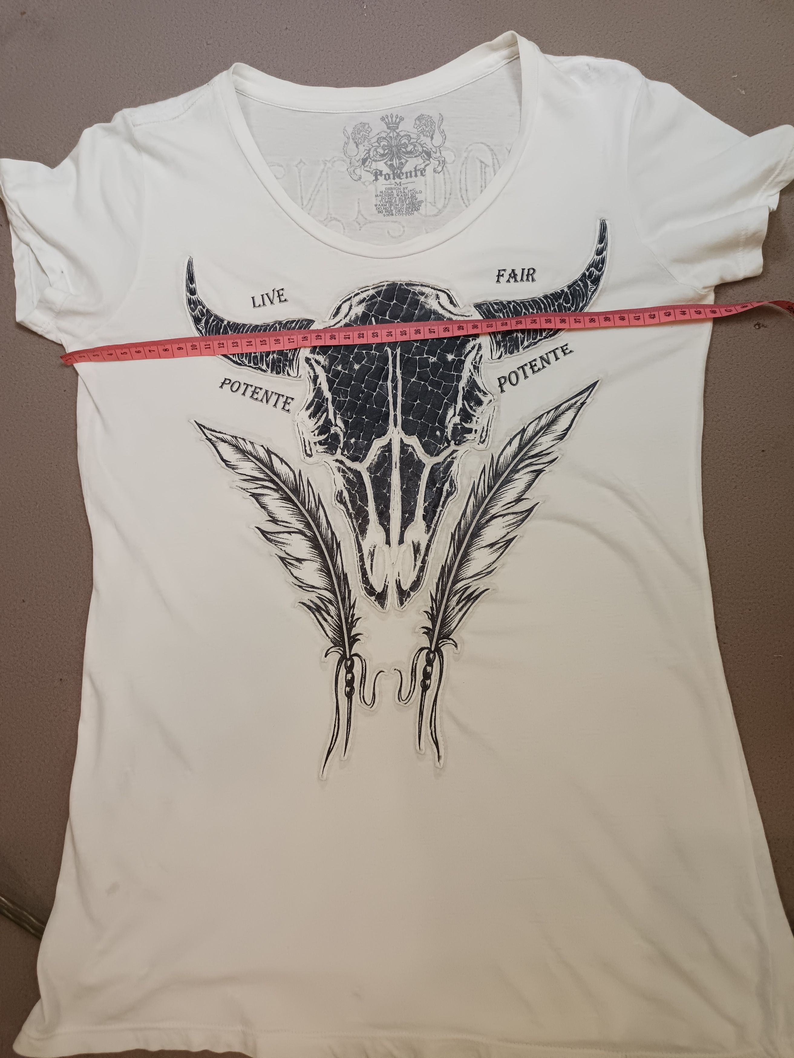 Vintage POTENTE Poem Live Fair Women's T-shirt Size M / US 6-8 / IT 42-44 - 6 Thumbnail