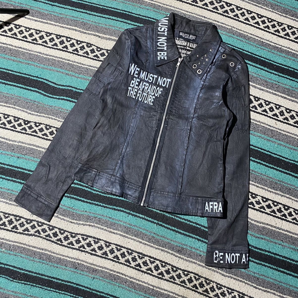 If Six Was Nine Rockers H Baby Black Horn Biker Leather Jacket Size US M / EU 48-50 / 2 - 3 Thumbnail