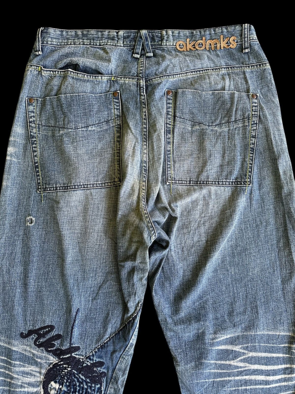 Kapital Twist Legs 💥 Akademiks Baggy Embroid Crazy Fashion 💥 Size US 38 / EU 54 - 7 Thumbnail