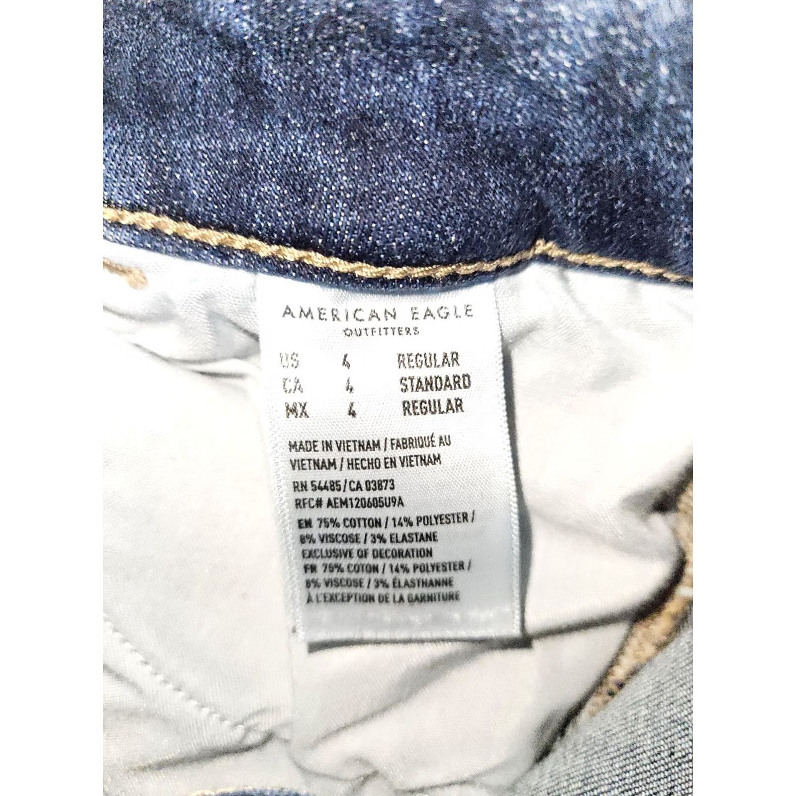 American Eagle Outfitters VINTAGE American Eagle Hight Rise Jeggins Women's 4 Blue Next Level Stretch Preppy City Size 27" / US 4 / IT 40 - 3 Thumbnail