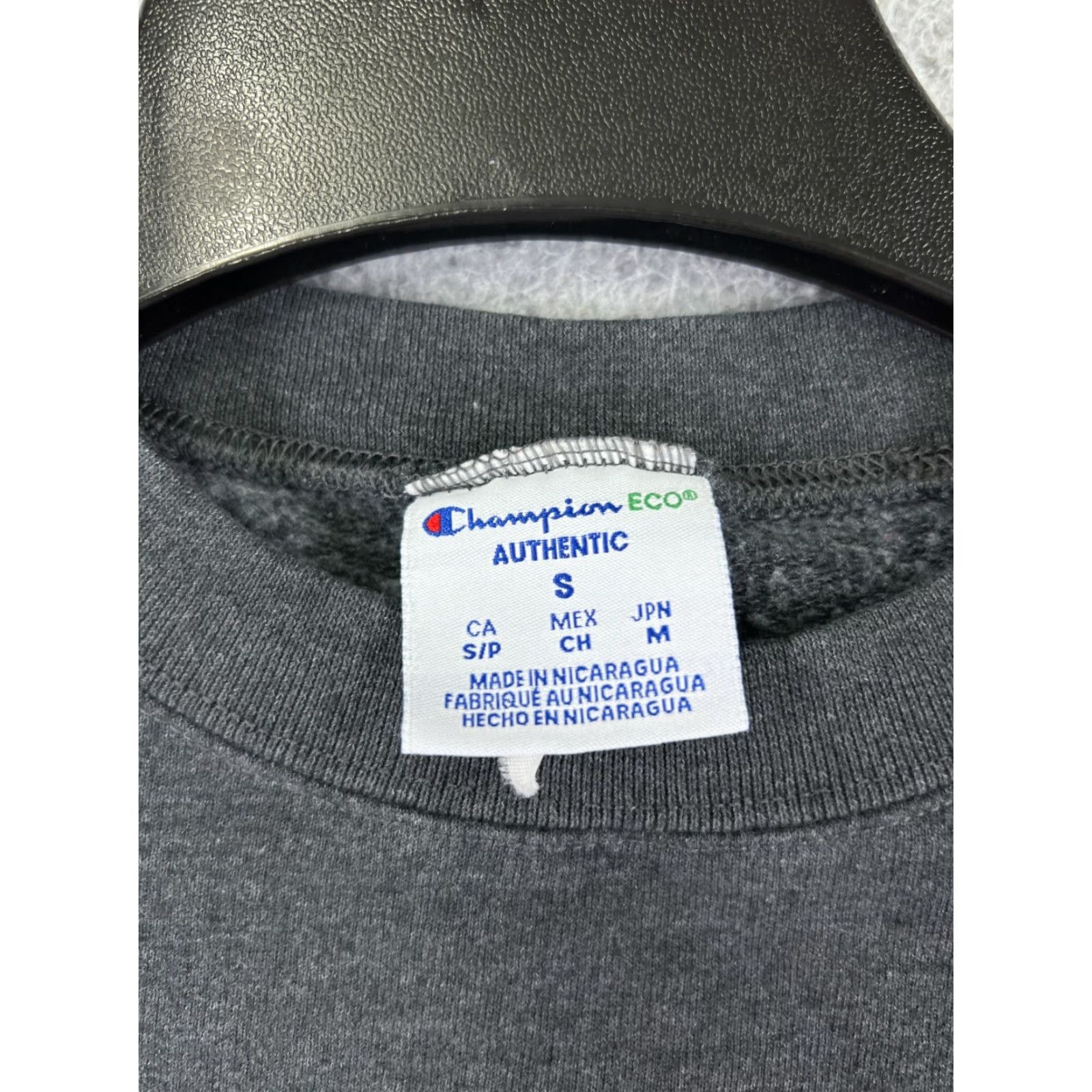 Champion Champion Crew Neck Sweatshirt – Gray, Adult Small, Long Sleeve, Pullover, Regular Fit, Jersey Cotton, Logo, Men Size US S / EU 44-46 / 1 - 7 Thumbnail