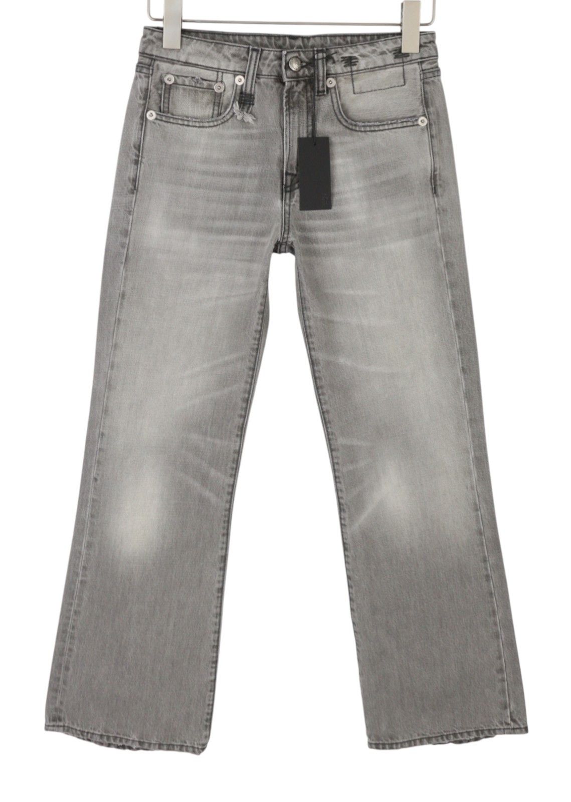 R13 JOAN CROPPED FLARE 24 Ashen Black Jeans 90043 Size 24" / US 00 / IT 34 - 1 Thumbnail