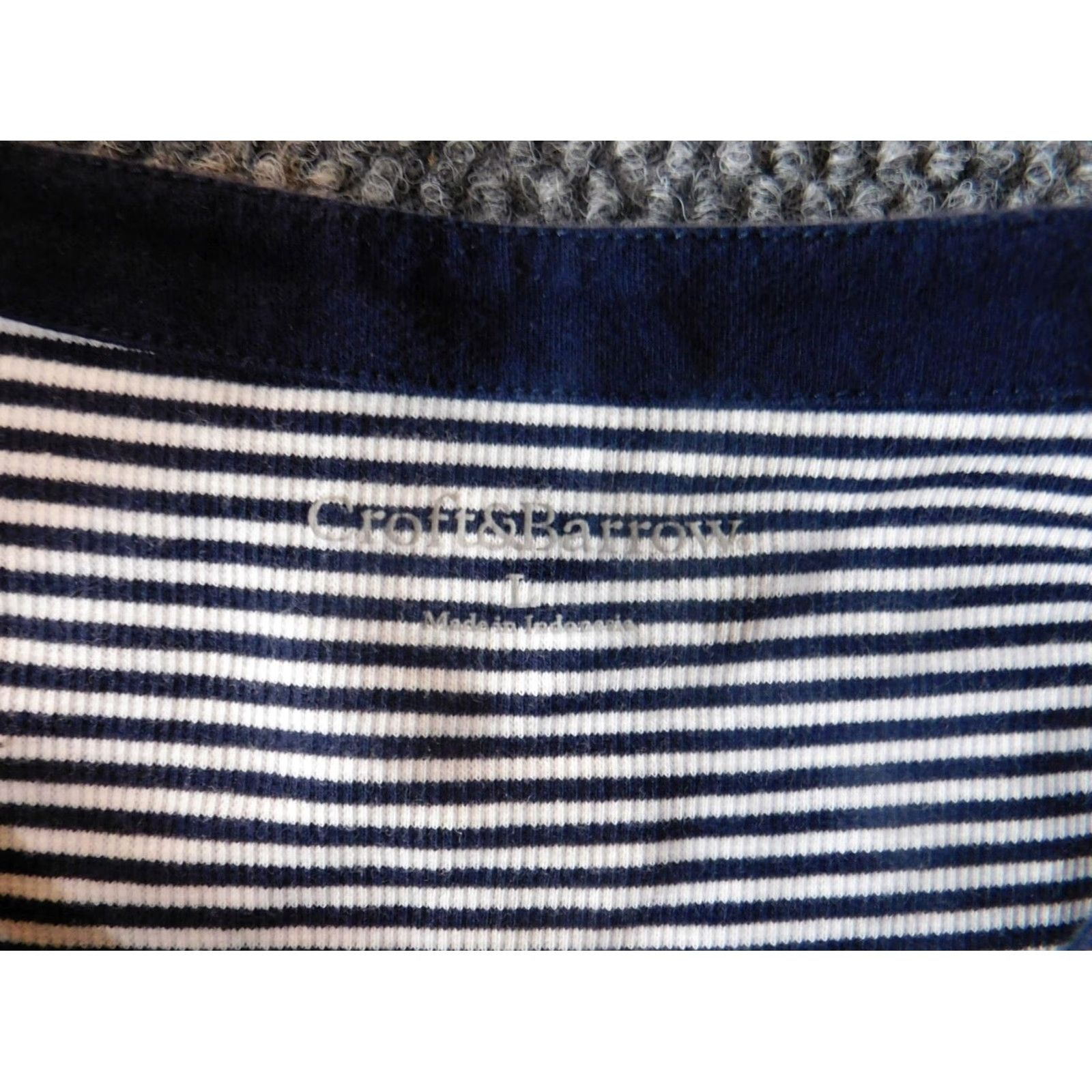 Croft & Barrow Croft & Barrow Blouse Womens Large Blue Striped Pullover Top Size L / US 10 / IT 46 - 4 Thumbnail