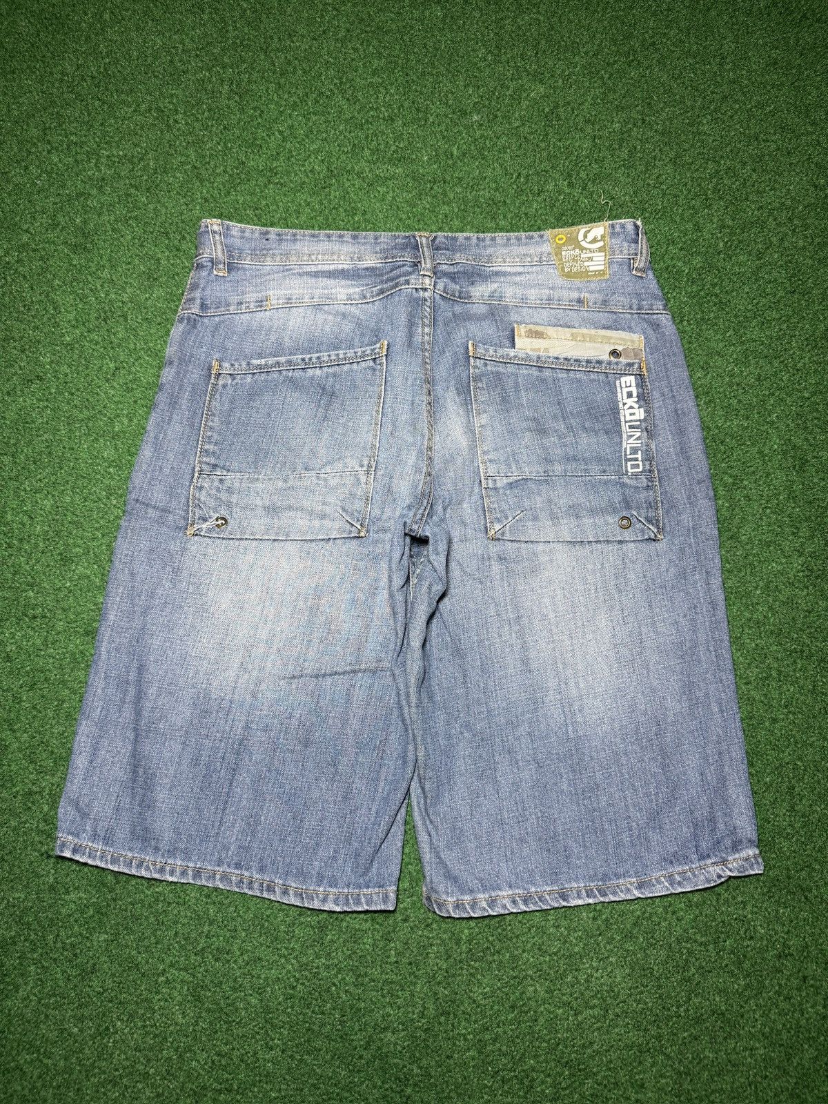 Y2K Ecko Unltd Baggy 36 14” Hip Hop Jorts Denim Shorts