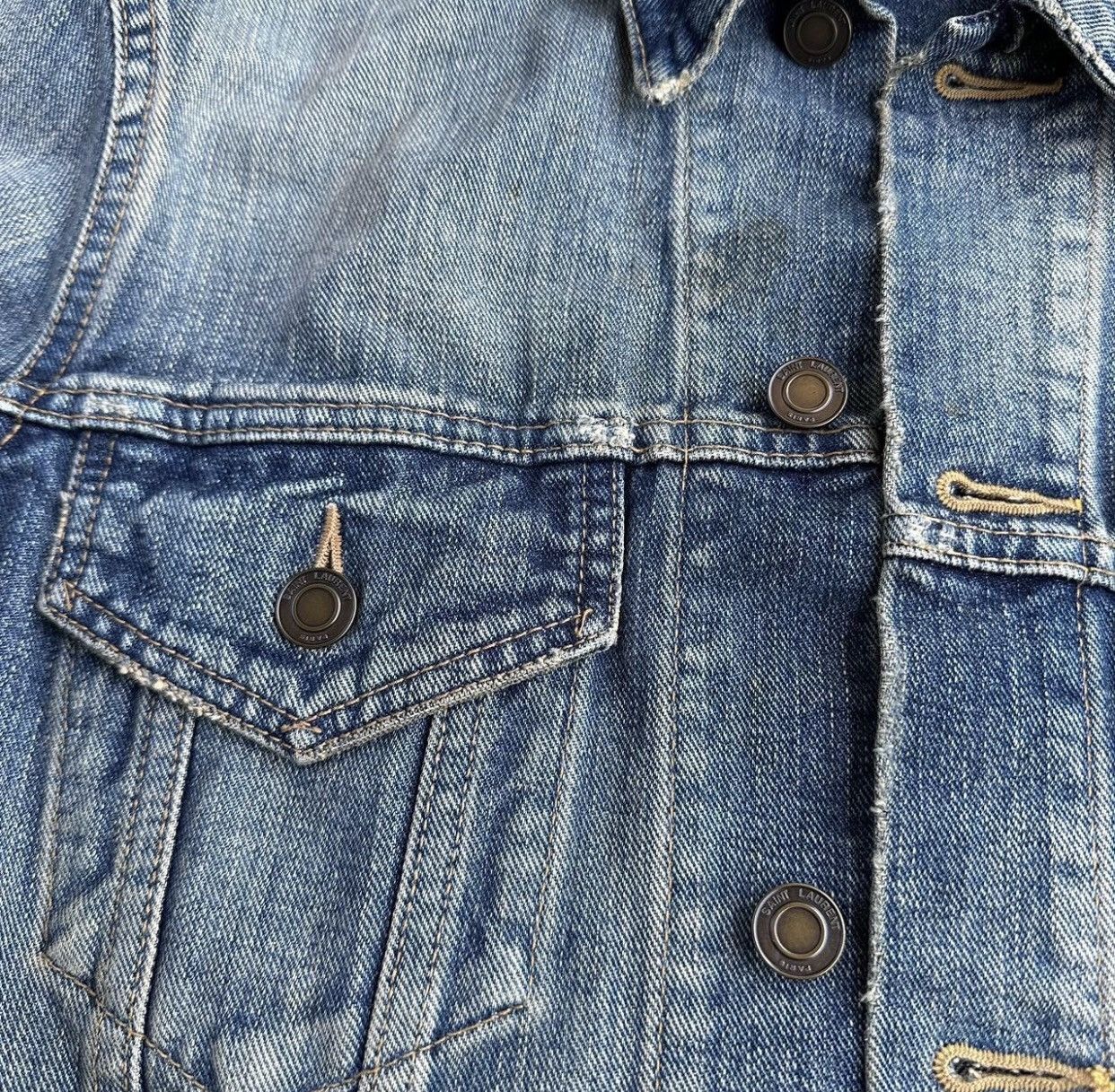 Saint Laurent Paris × Yves Saint Laurent SAINT LAURENT limited edition shark denim jacket 2412- Size US S / EU 44-46 / 1 - 4 Thumbnail