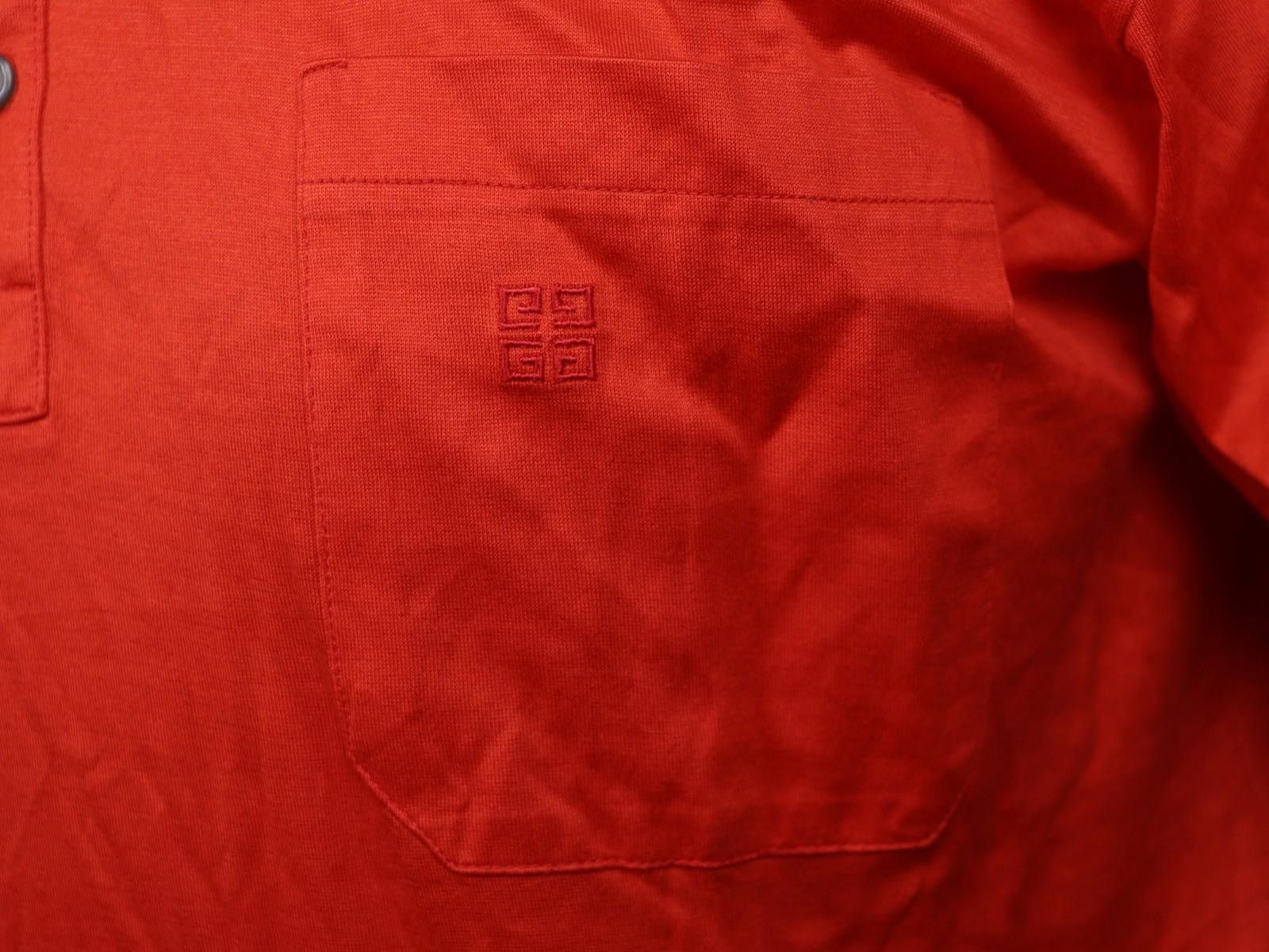 Givenchy Givenchy Red Cotton Collared Popover Polo Shirt Size L Size US L / EU 52-54 / 3 - 8 Thumbnail