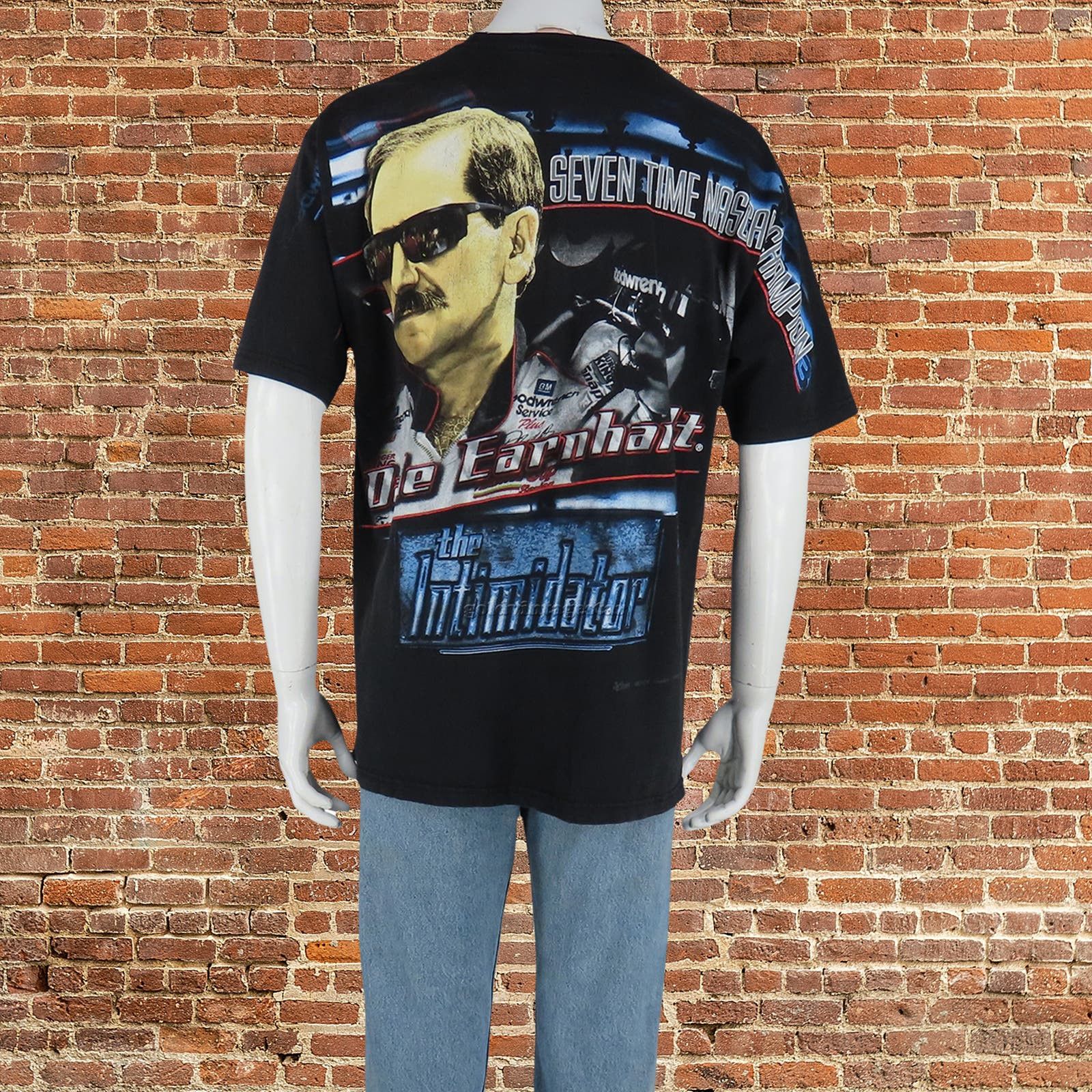 image of Vintage Dale Earnhardt Seven Time Nascar Racing T Shirt XL in Black, Men's