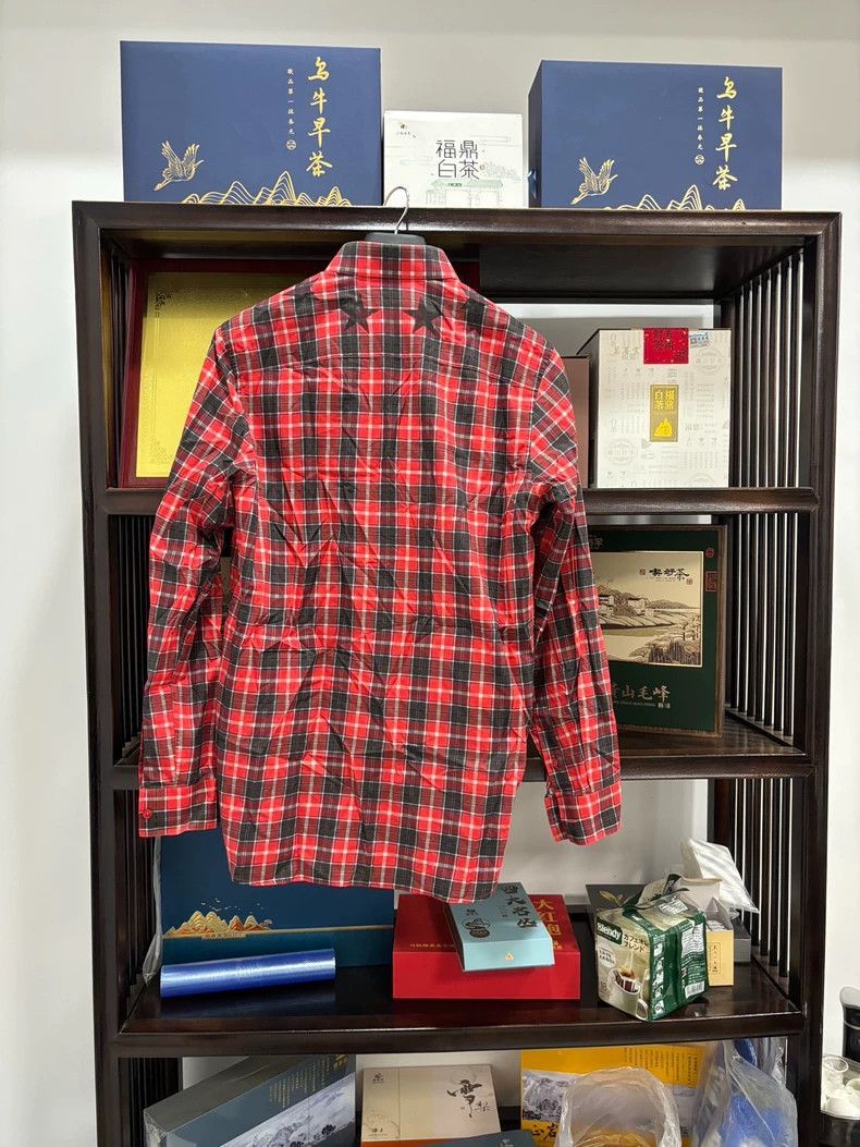 Givenchy Givenchy Givenchy Long Sleeve Plaid Shirt Red Black -2507 Size US M / EU 48-50 / 2 - 2 Thumbnail