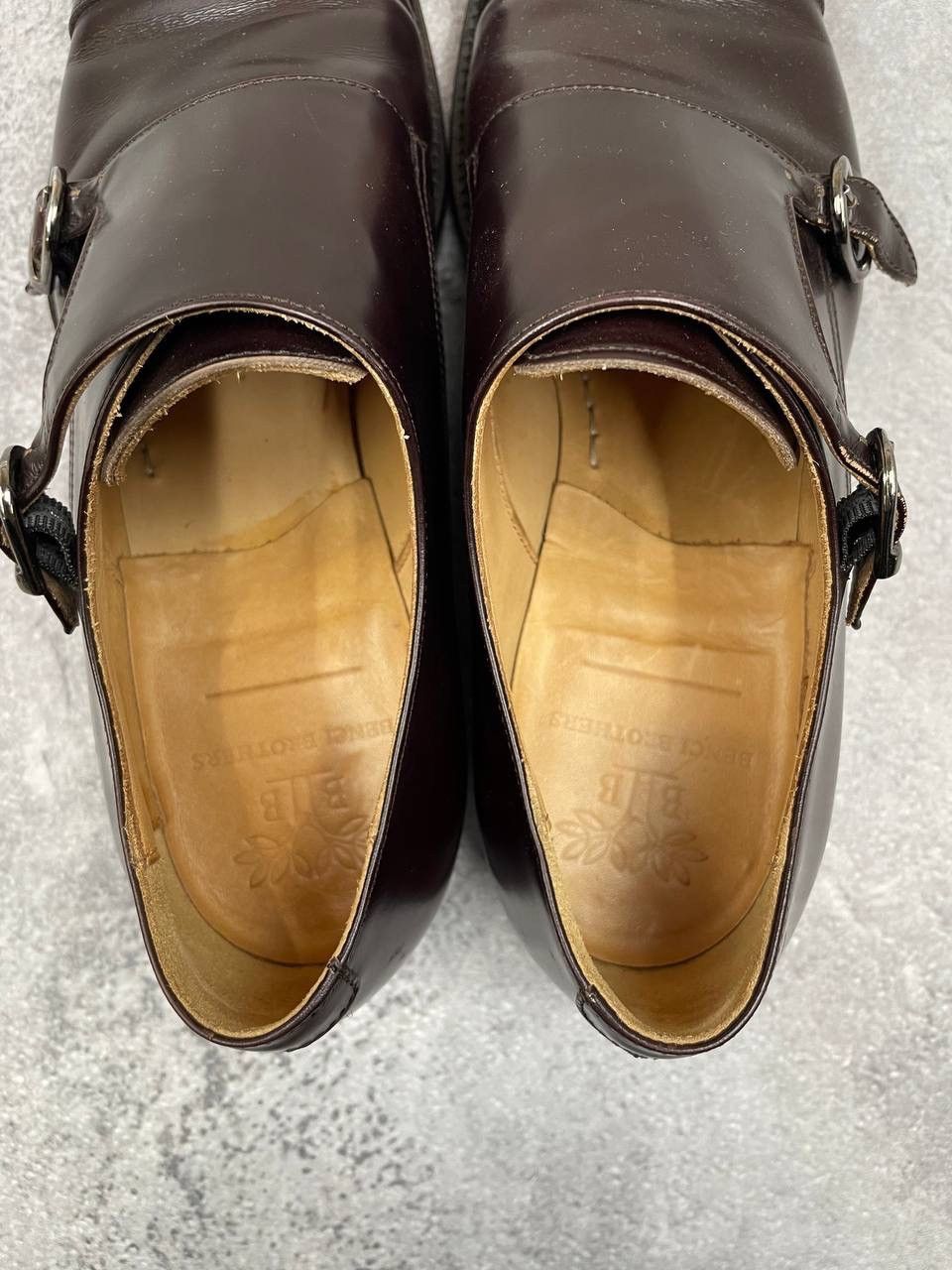Other Benci Brothers Men Leather Double Monk Strap Shoes DarkBrown Size US 6.5 / EU 39-40 - 7 Thumbnail