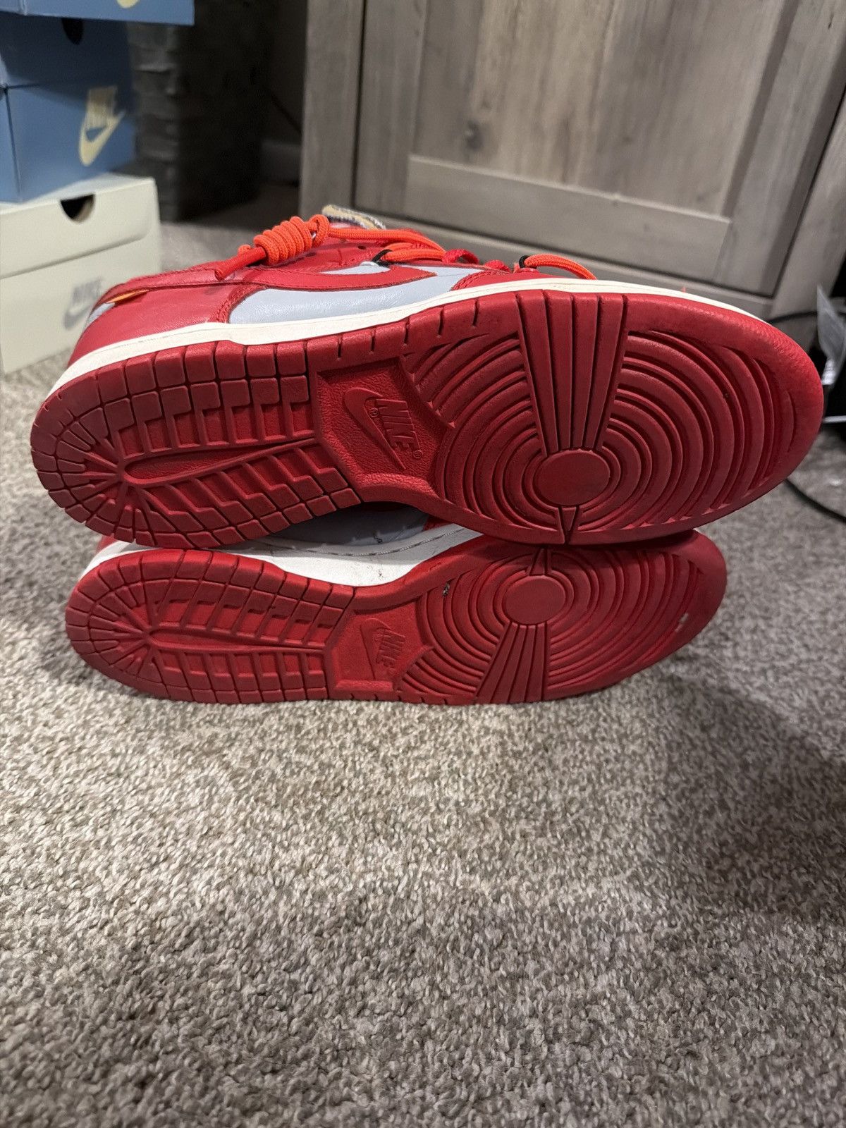 Nike × Off-White Nike off white dunk university red Size US 7.5 / EU 40-41 - 3 Thumbnail