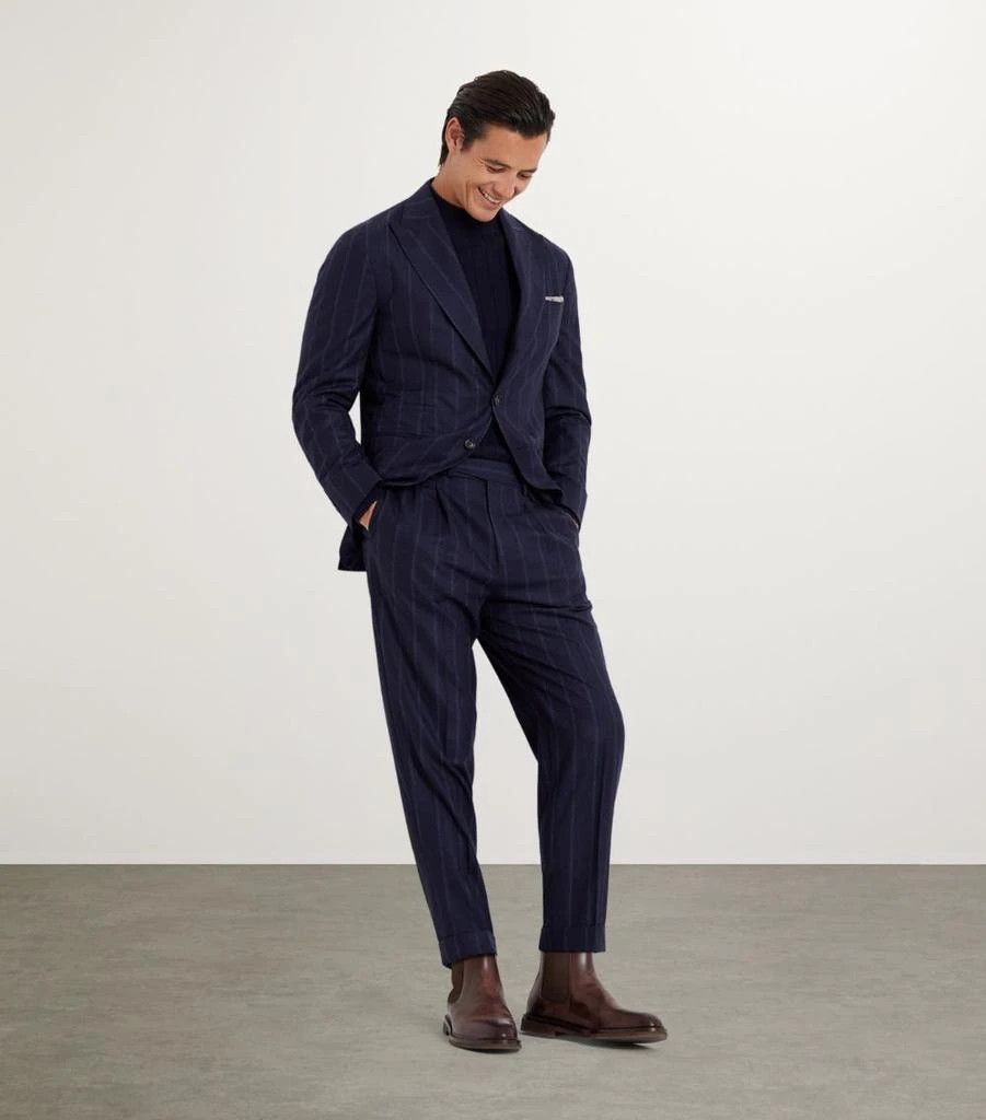 Brunello Cucinelli o1w1db10226 Suit Type Jacket in Dark Blue Size US L / EU 52-54 / 3 - 3 Thumbnail