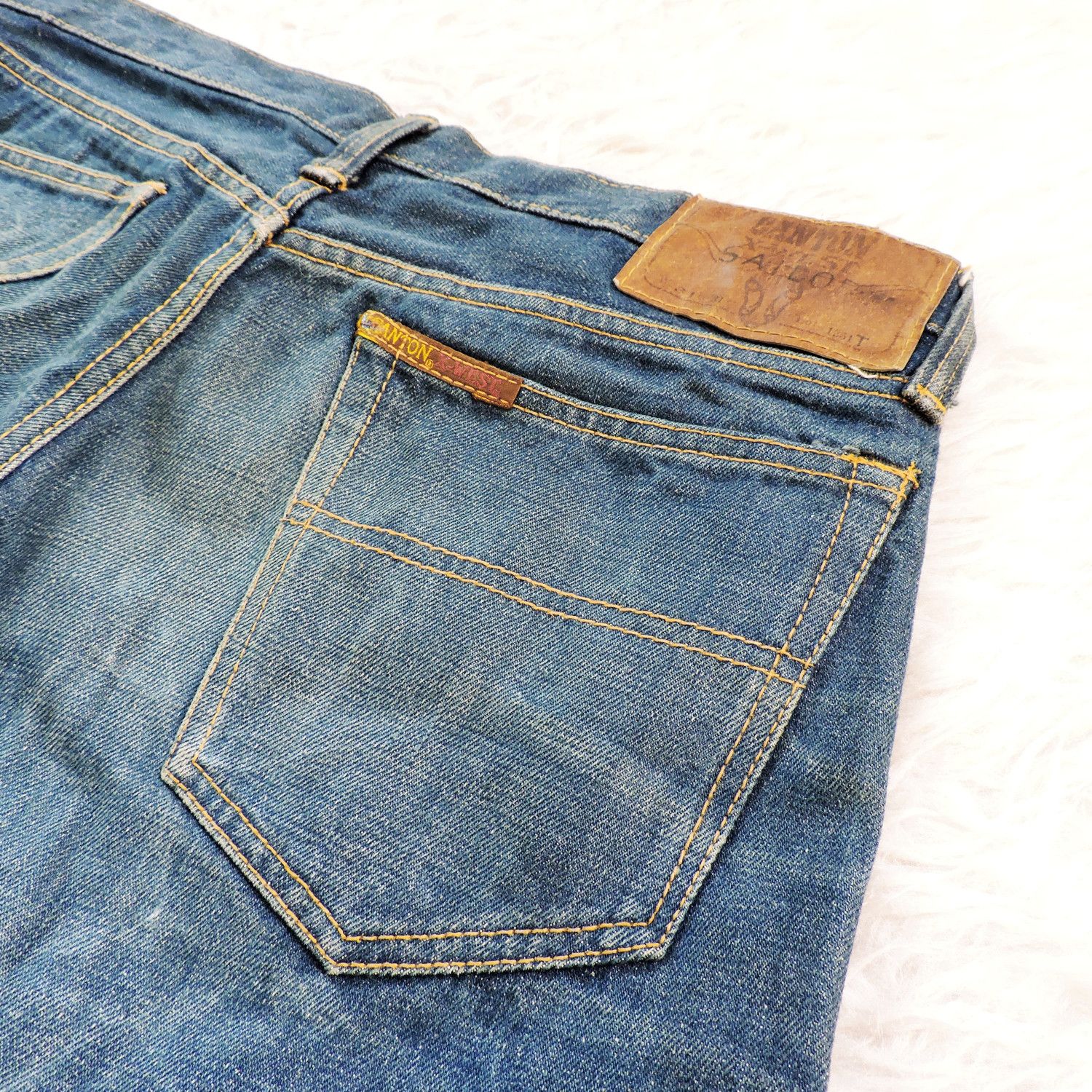Japanese Brand CANTON X-WEST SAILOR LOT 1251T DENIM LONG PANTS Size US 31 - 12 Thumbnail
