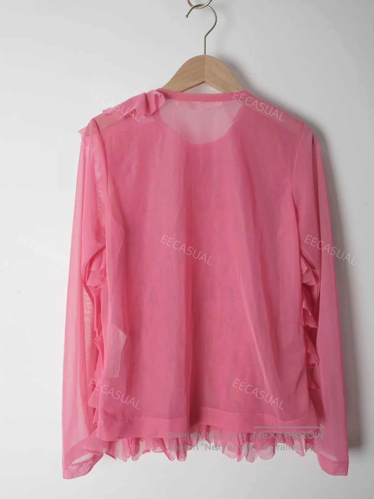 Junya Watanabe Pink Layered Ruffle Top by Junya Watanabe. Size M / US 6-8 / IT 42-44 - 2 Thumbnail
