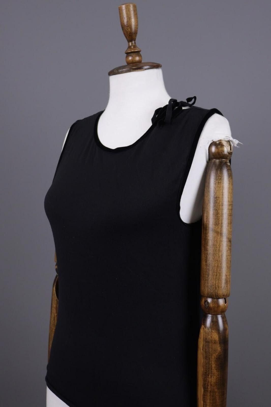Wolford Wolford Black Sleeveless Bodycon Tank Top Shirt Size L Size L / US 10 / IT 46 - 6 Thumbnail