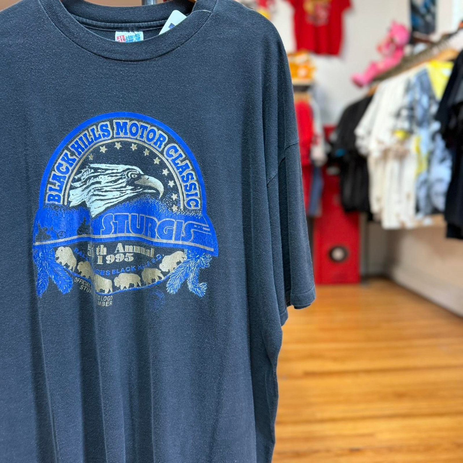 Harley Davidson × Vintage Vintage 90s Sturgis Black Hills Rally Motorcycle T-Shirt Size US XXL / EU 58 / 5 - 1 Thumbnail