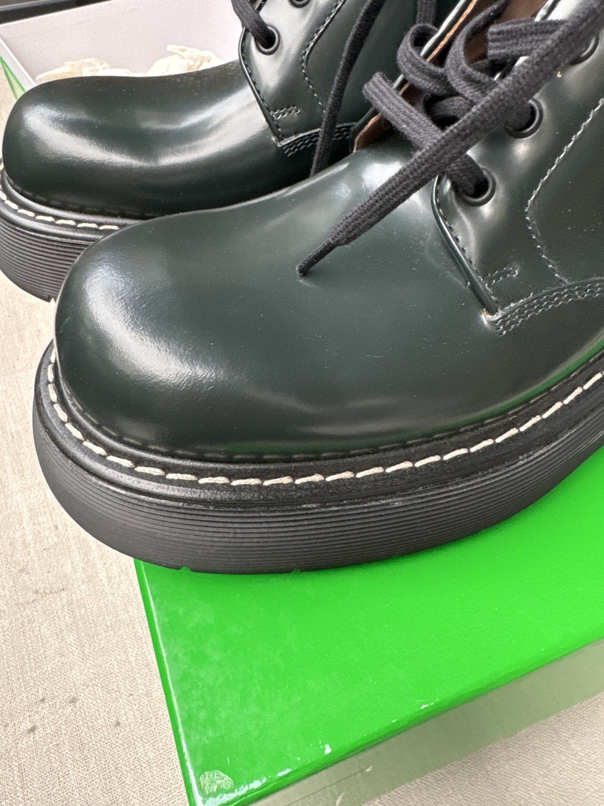 Bottega Veneta New in Box, Dark Green Lace Up Size US 11 / EU 44 - 5 Thumbnail