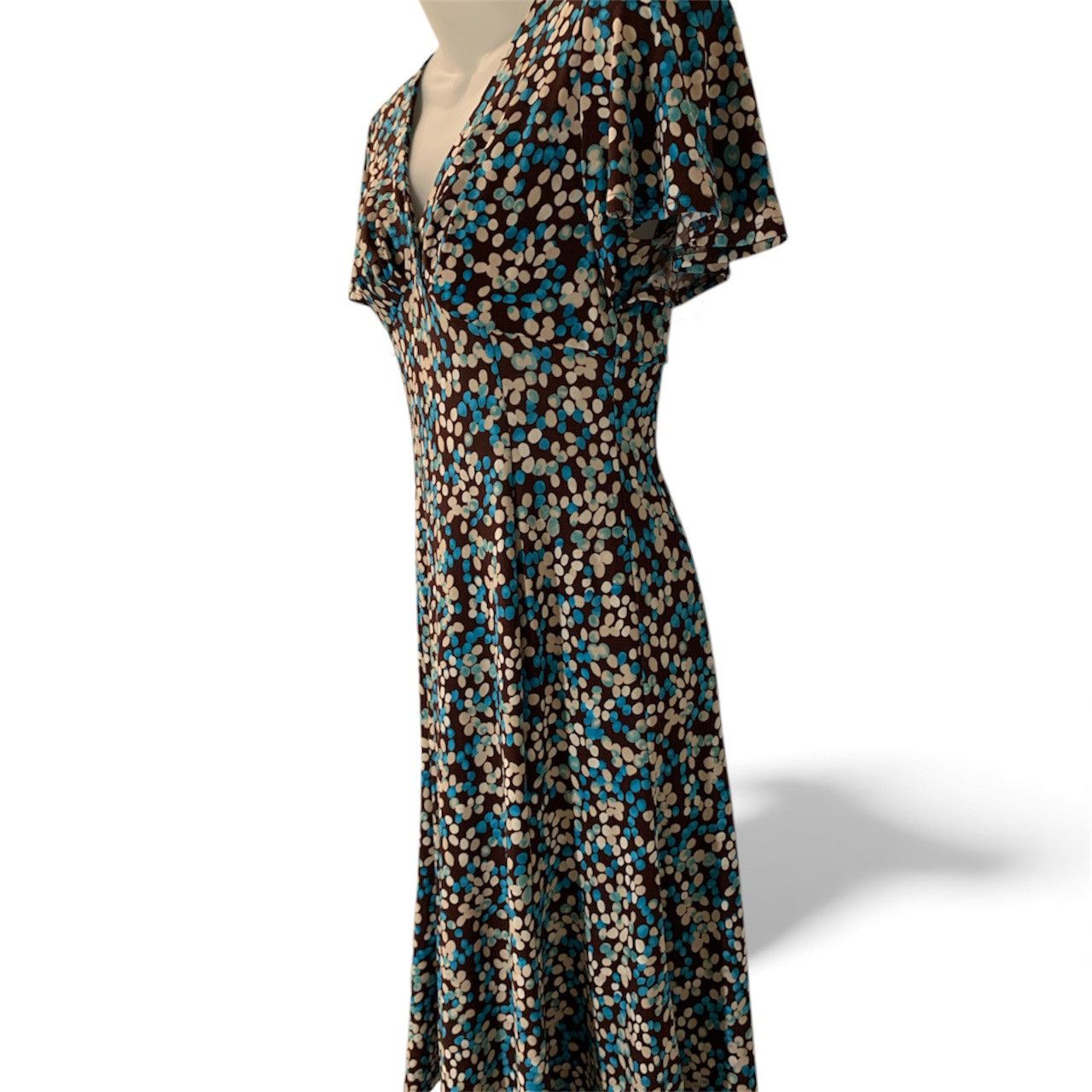 Chaps Chaps Floral Print Midi Dress (item#10046) Size XS / US 0-2 / IT 36-38 - 2 Thumbnail