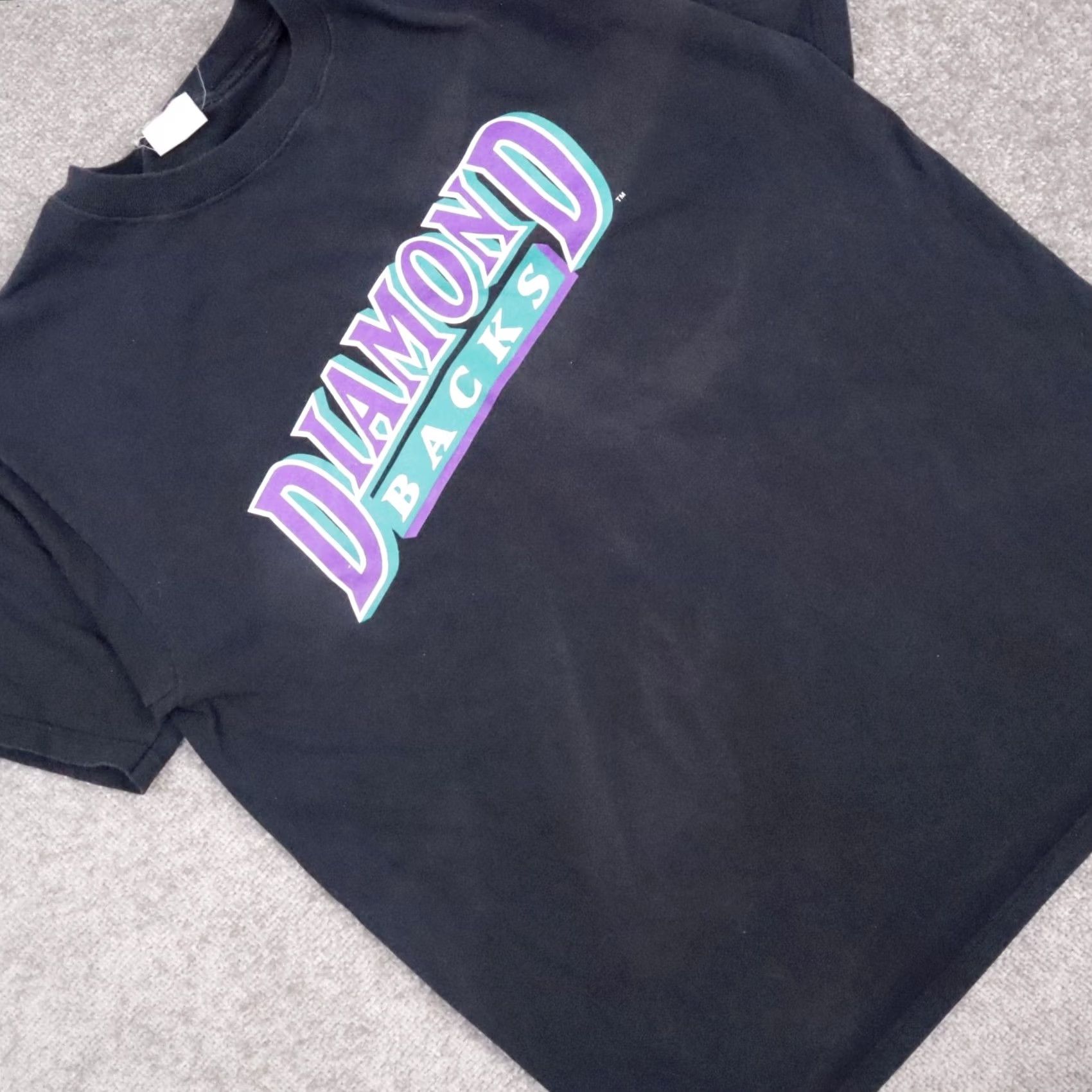 Vintage VTG 90s Diamondbacks Cody Ross #13 Baseball 2XL Black Short Sleeve T-Shirt Men USA Sports Vintage Diamondbacks Logo Shirt 90s Mens Size US XXL / EU 58 / 5 - 7 Thumbnail
