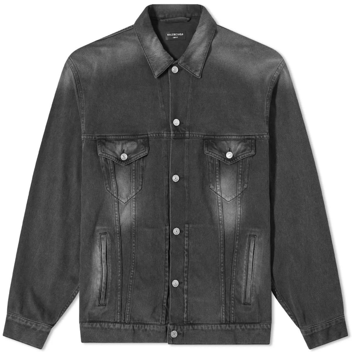 Balenciaga FW21 Denim Jersey Jacket Trucker Trompe L’oeil Size US M / EU 48-50 / 2 - 13 Thumbnail