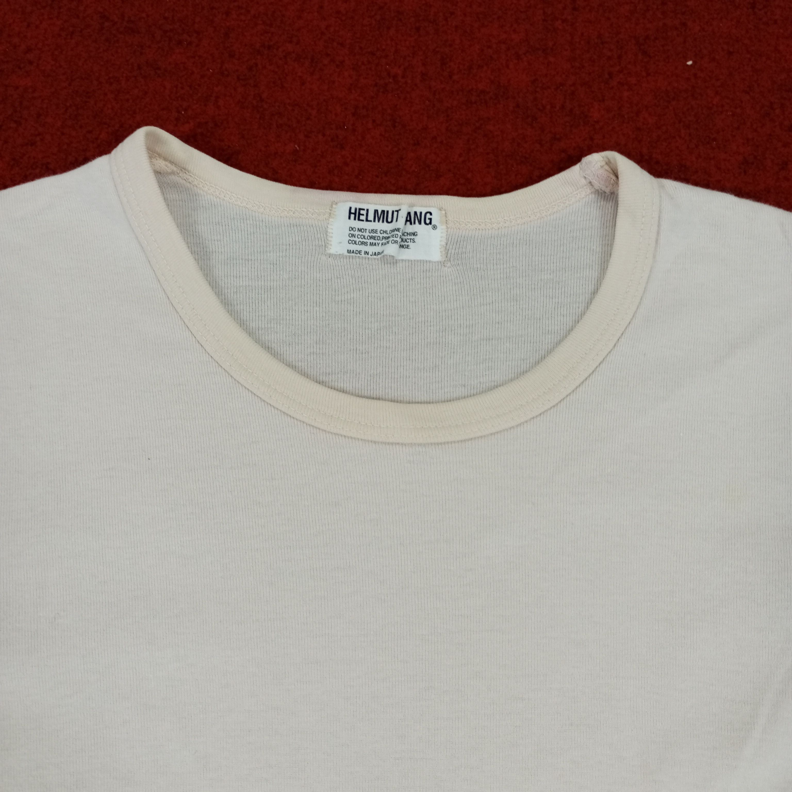 Helmut Lang × Vintage Helmut Lang Designer Brand Plain Style Tshirt Size XXS / US 00 / IT 34 - 2 Thumbnail
