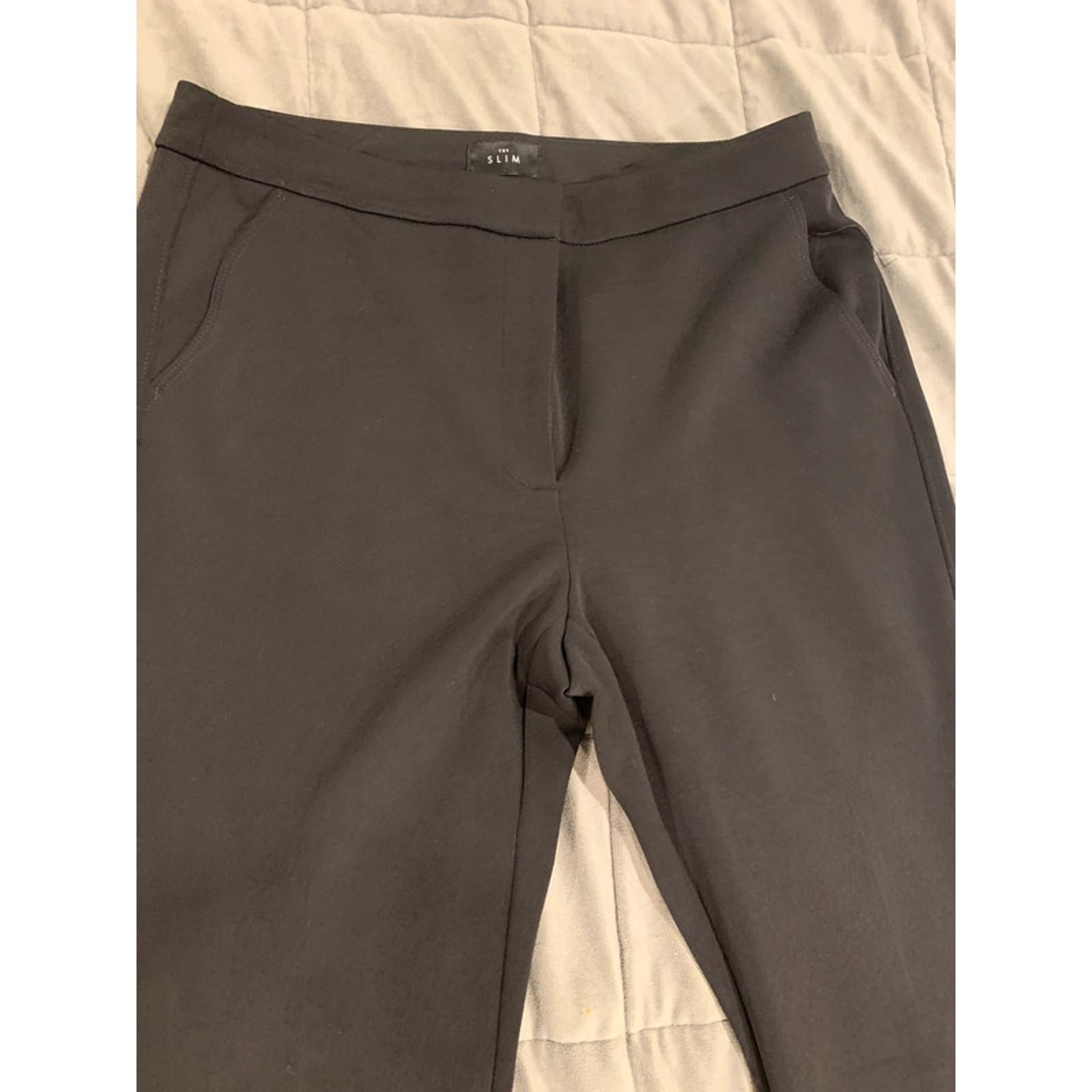 White House Black Market WHITE HOUSE BLACK MARKET The Slim Straight Black Pants 8 Size 30" / US 8 / IT 44 - 3 Thumbnail