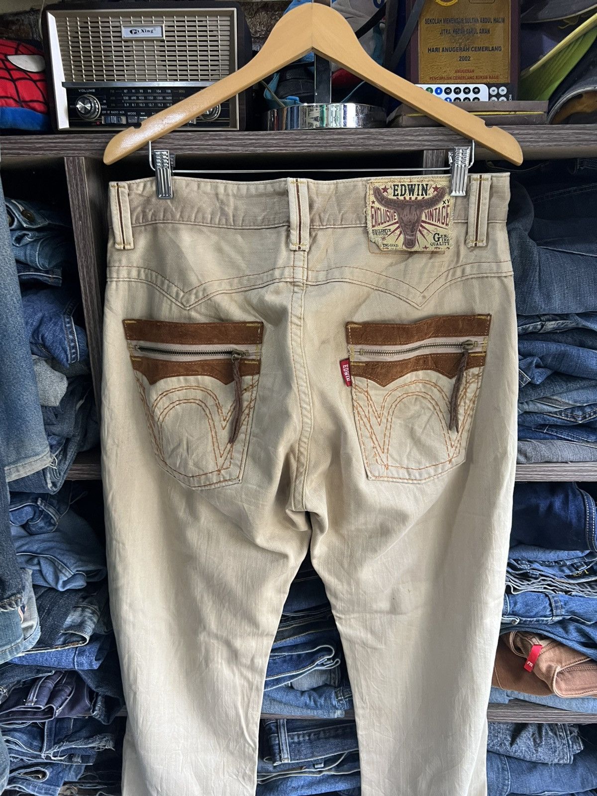Edwin 🔥Edwin Exclusive Vintage Western Style Distressed Denim Size US 36 / EU 52 - 12 Thumbnail