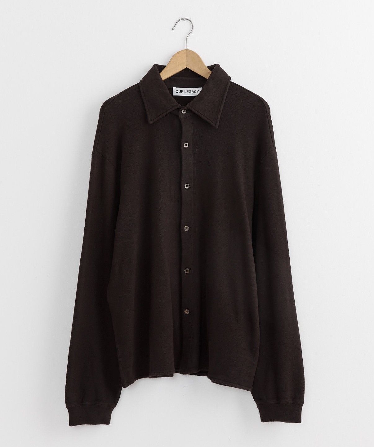 Our Legacy Our Legacy Recovery Shirt Deep Brown Fuzzy Fleece Size 50 Size US L / EU 52-54 / 3 - 1 Thumbnail